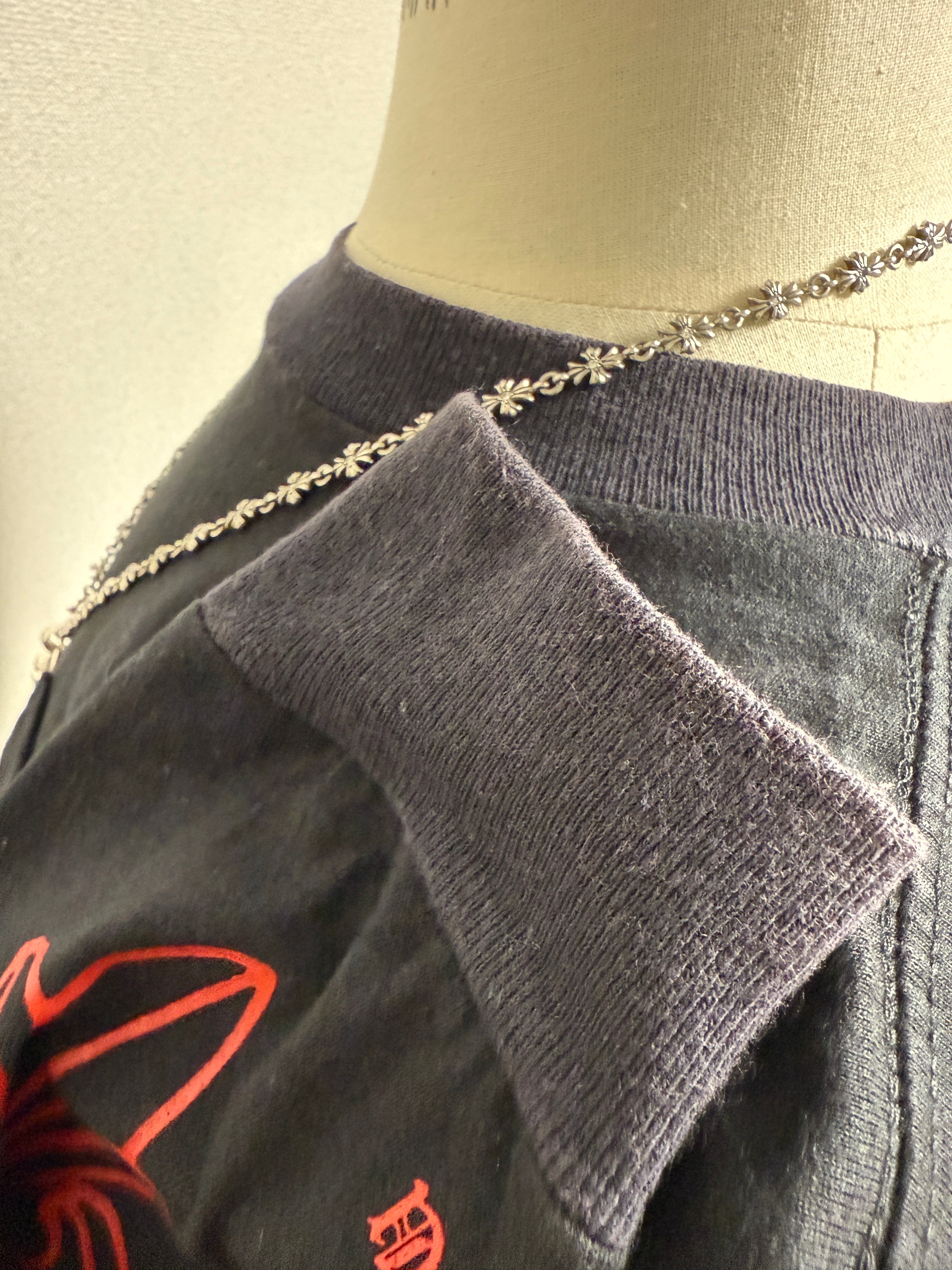 【CHROME HEARTS】RED FLORAL PRINT LONG TEE LAS VEGAS LIMITED