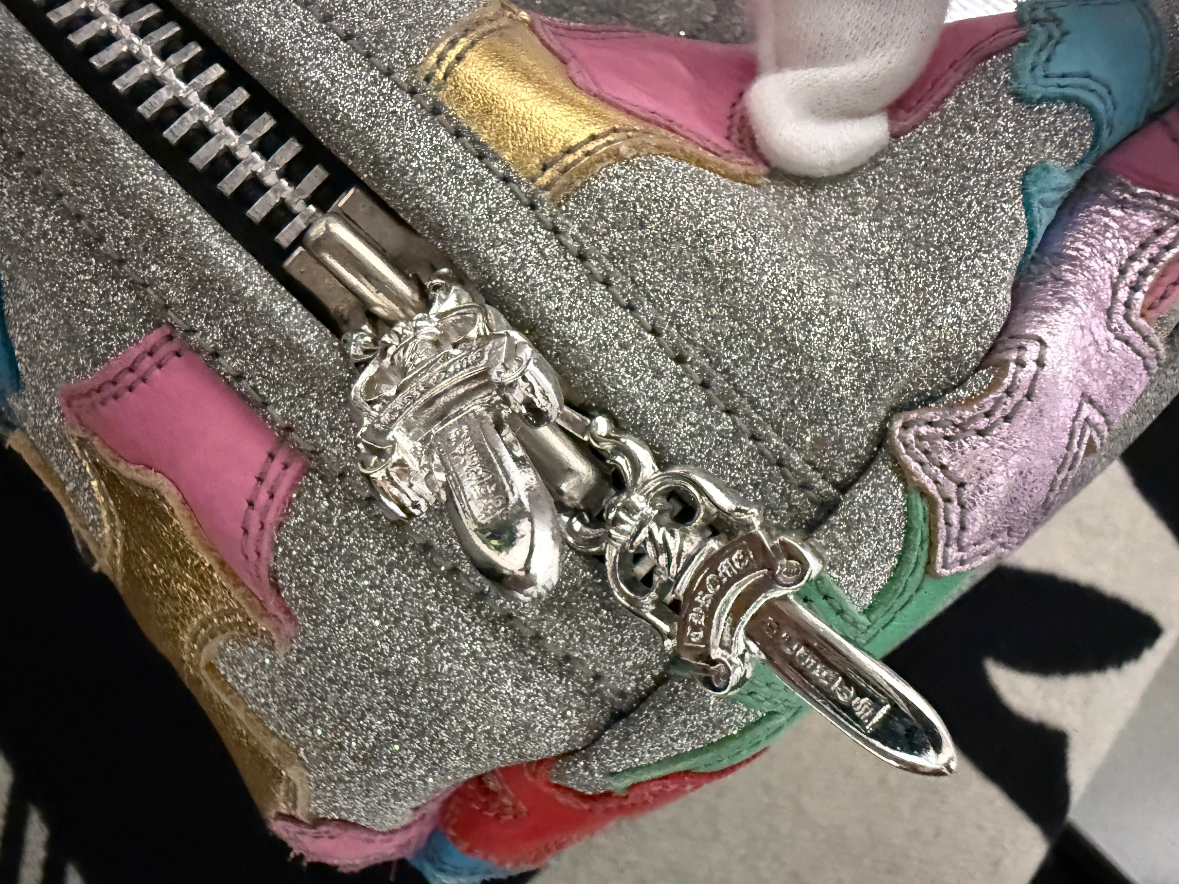 【CHROME HEARTS】GLITTER MULTICOLOR BOSTON BAG