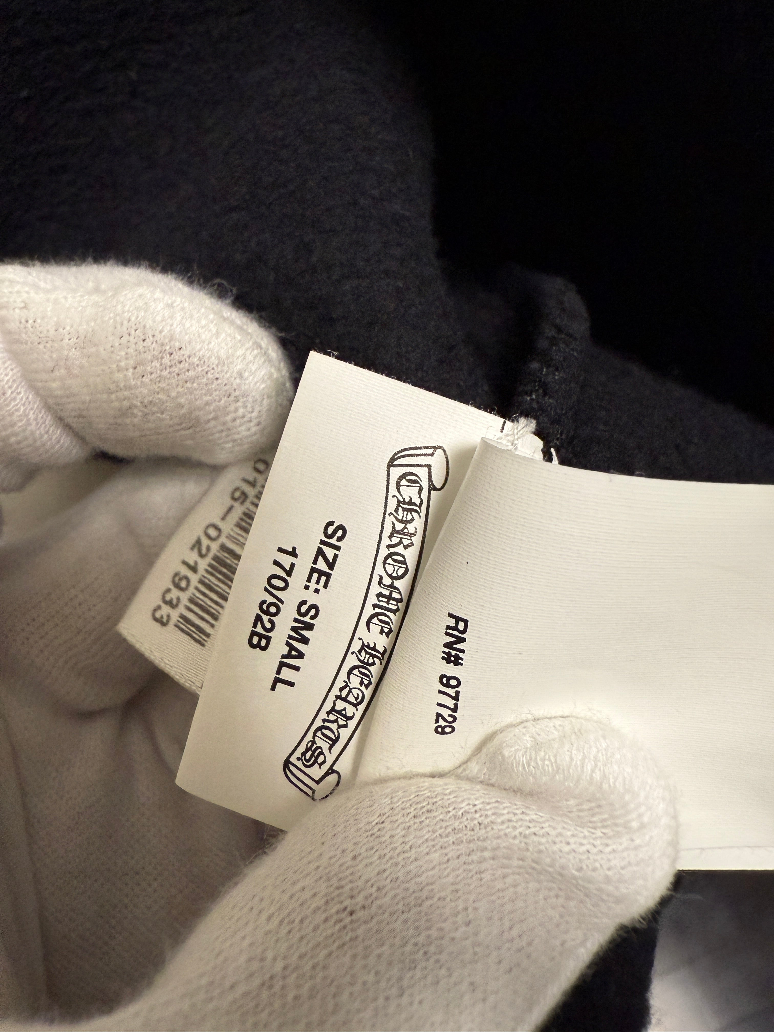 【CHROME HEARTS】FLORAL LEATHER PATCH ZIP HOODIE