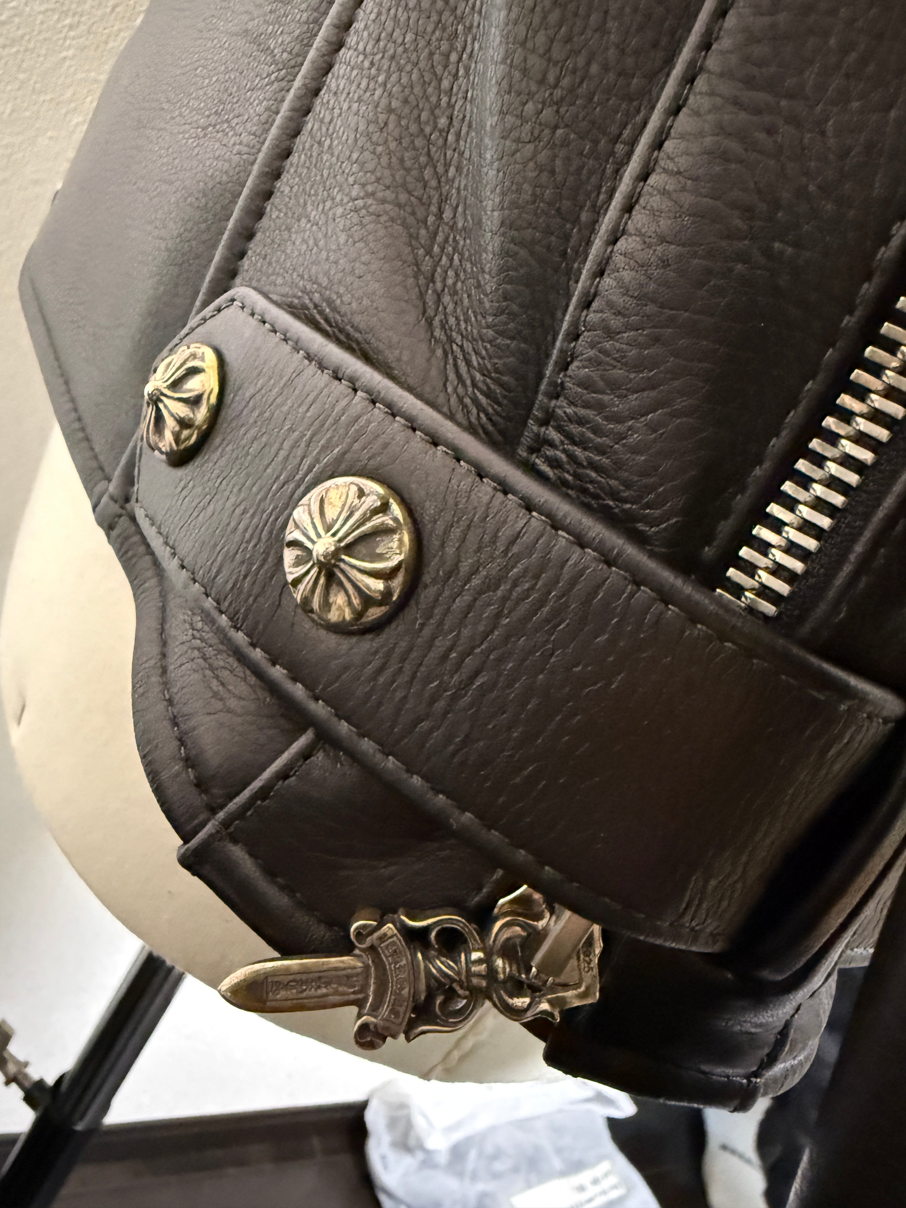 【CHROME HEARTS】SLUFF CUSTOM LTHR LEATHER JACKET