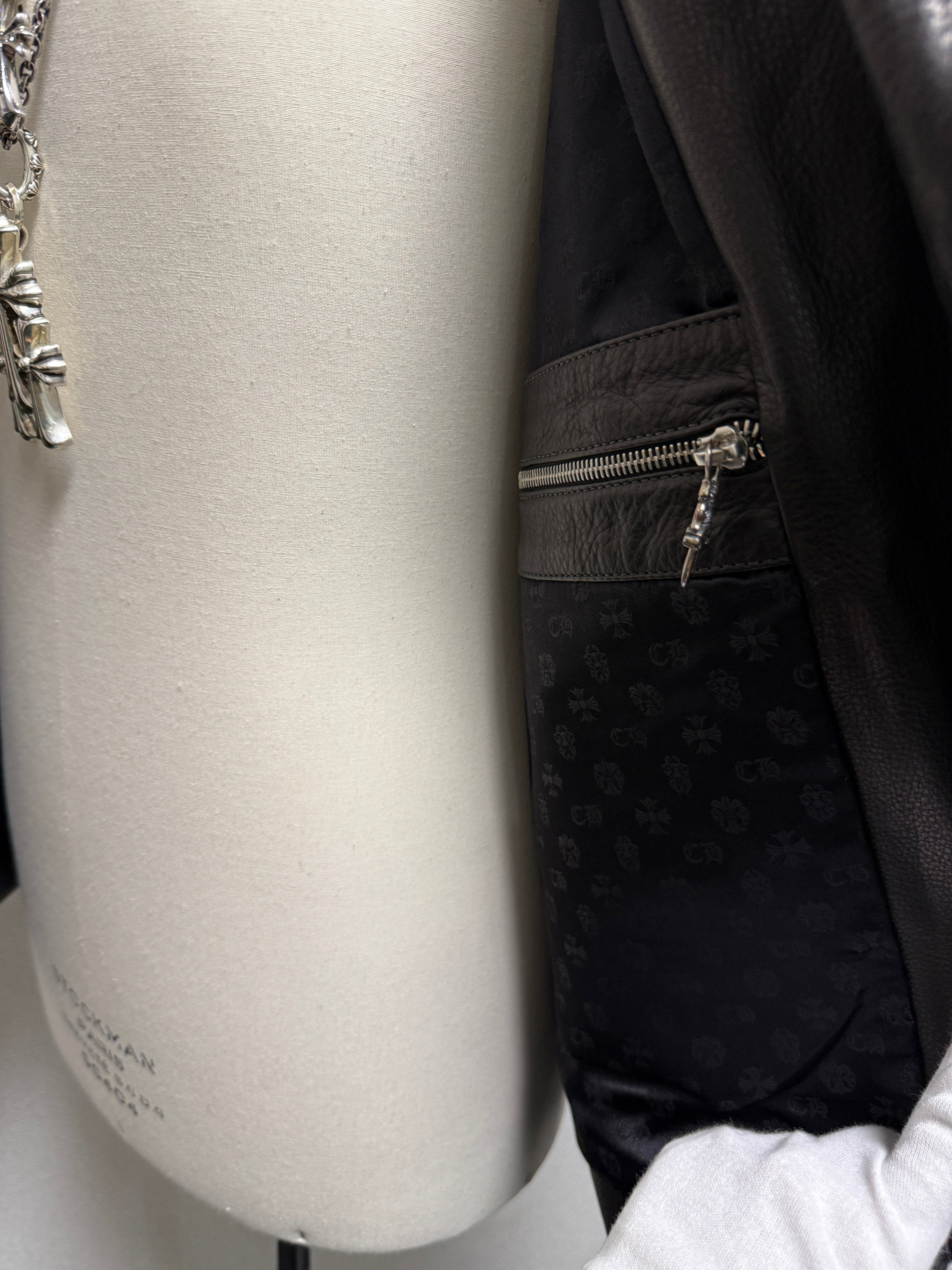 【CHROME HEARTS】SLUFF CUSTOM LTHR LEATHER JACKET