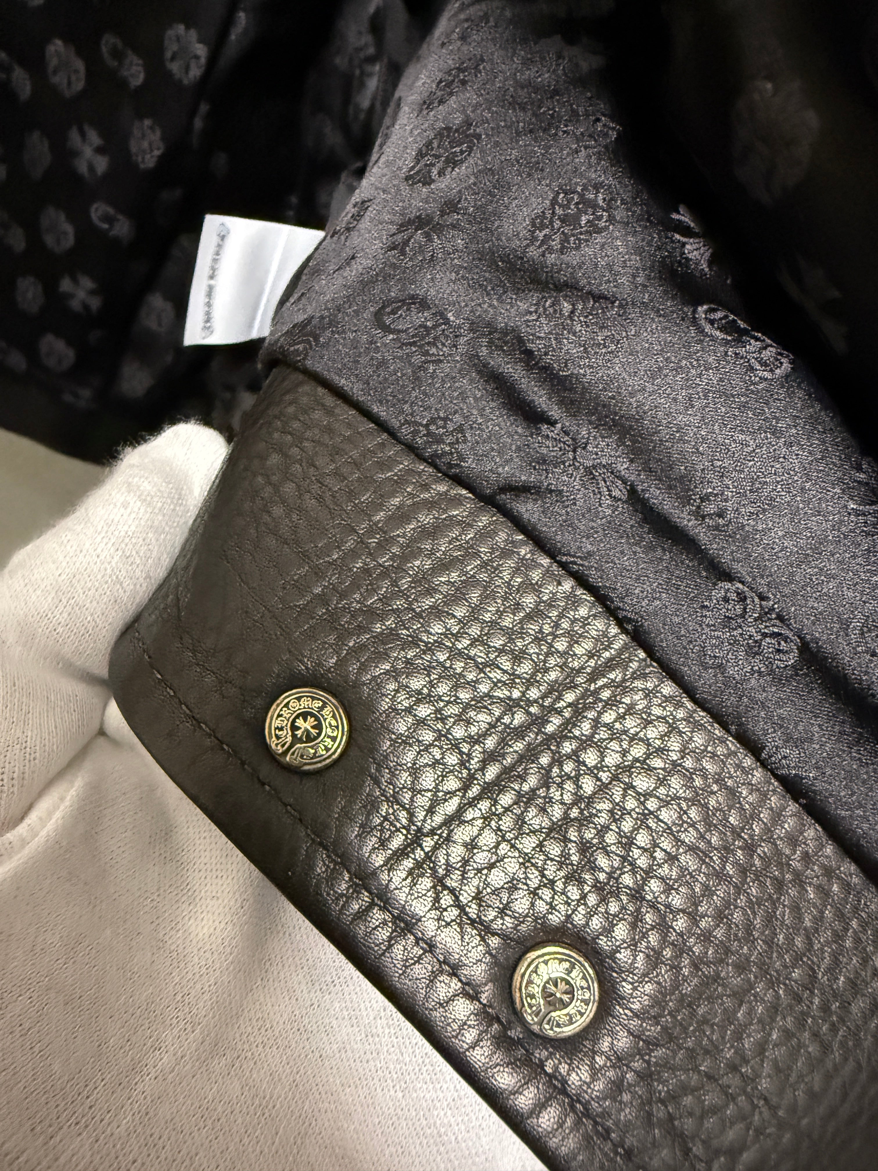 【CHROME HEARTS】SLUFF CUSTOM LTHR LEATHER JACKET