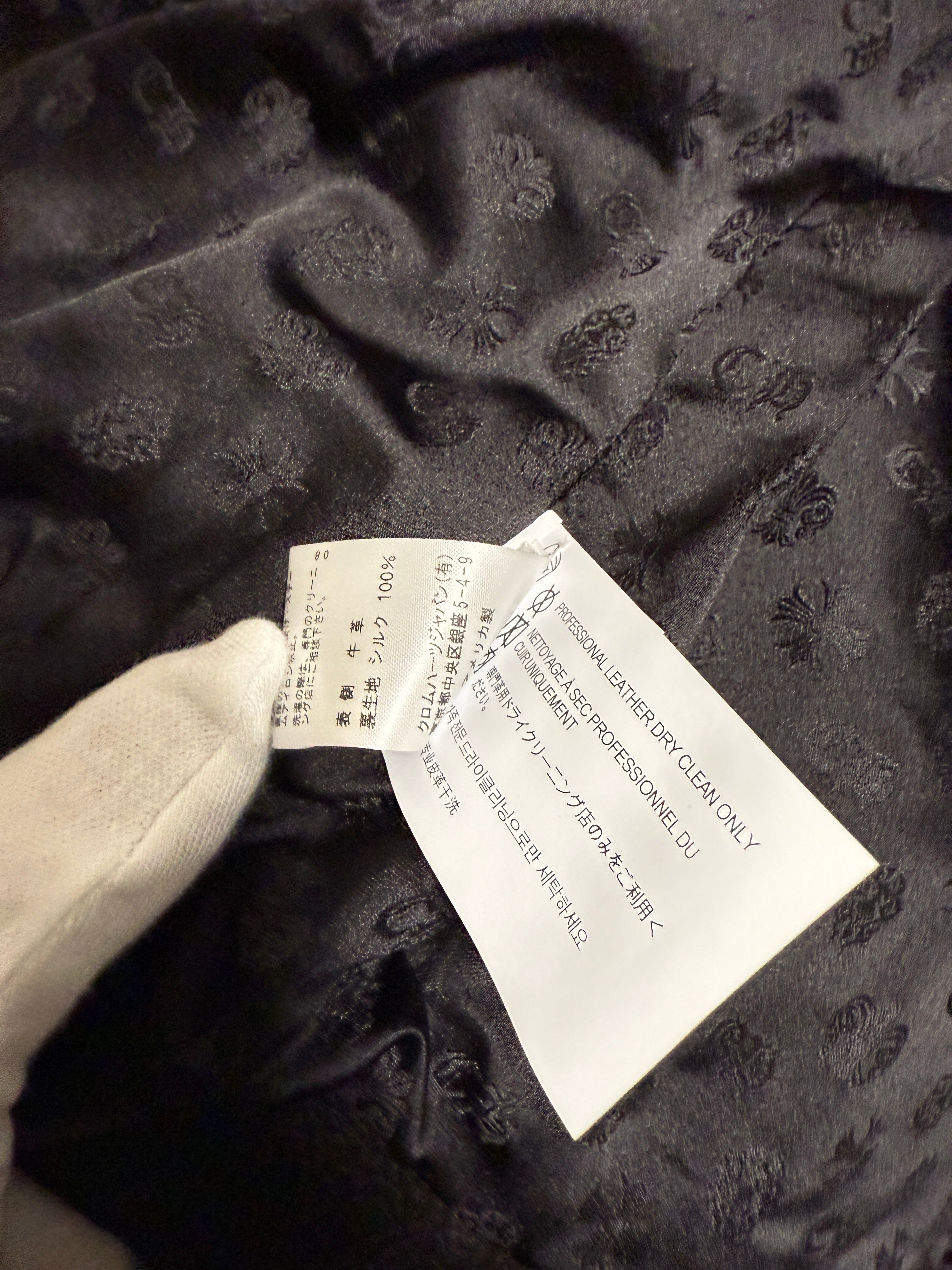 【CHROME HEARTS】SLUFF CUSTOM LTHR LEATHER JACKET