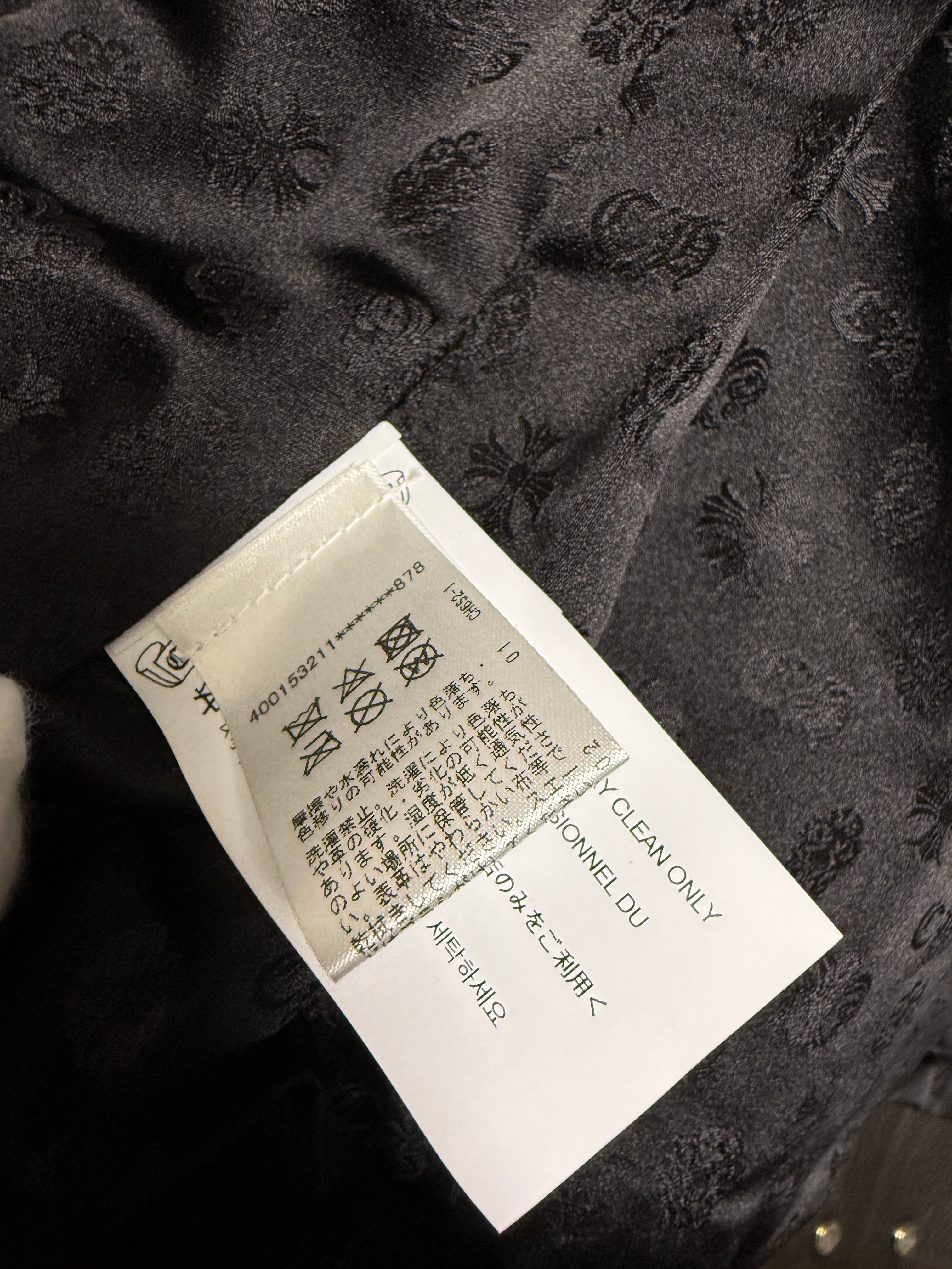 【CHROME HEARTS】SLUFF CUSTOM LTHR LEATHER JACKET