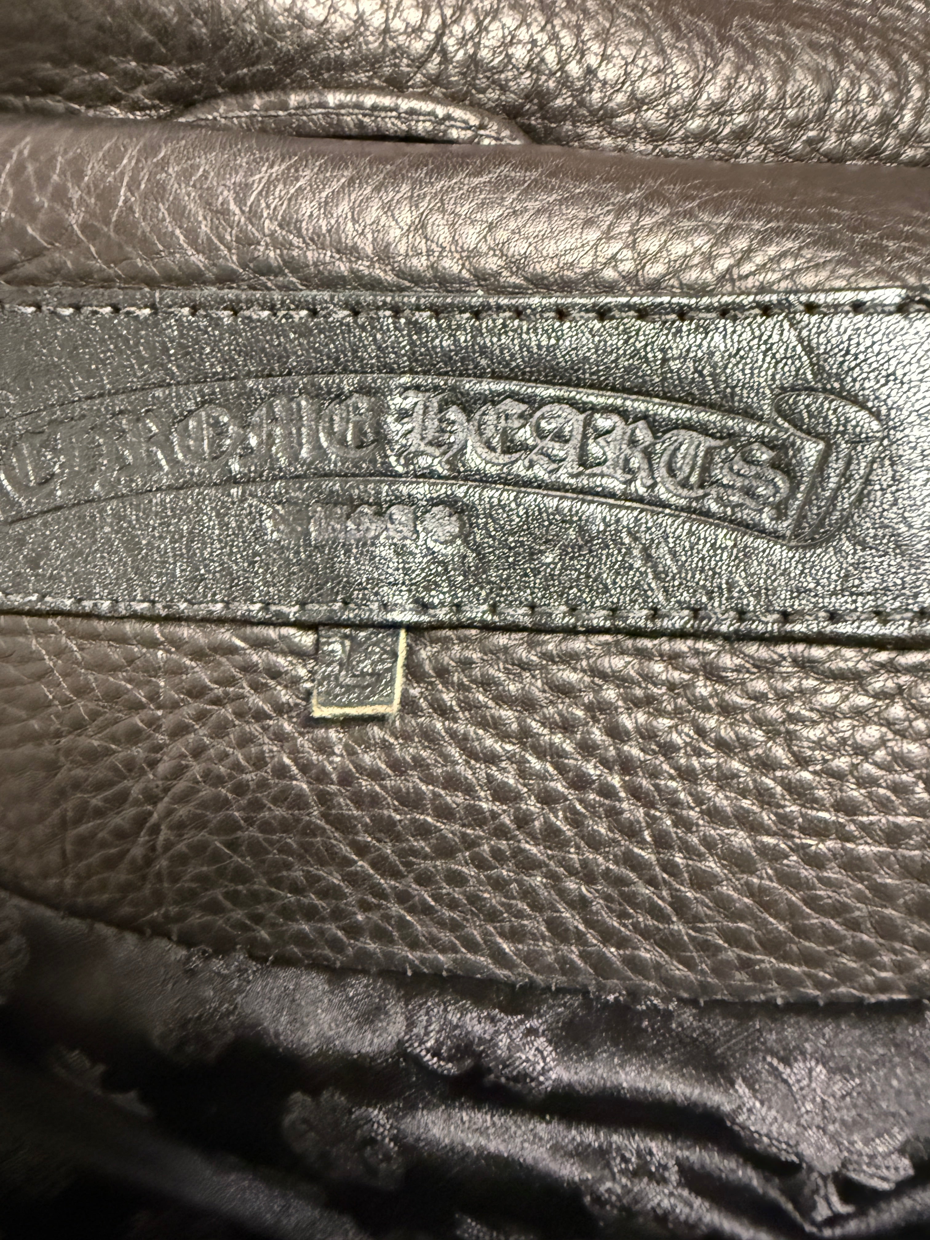 【CHROME HEARTS】SLUFF CUSTOM LTHR LEATHER JACKET