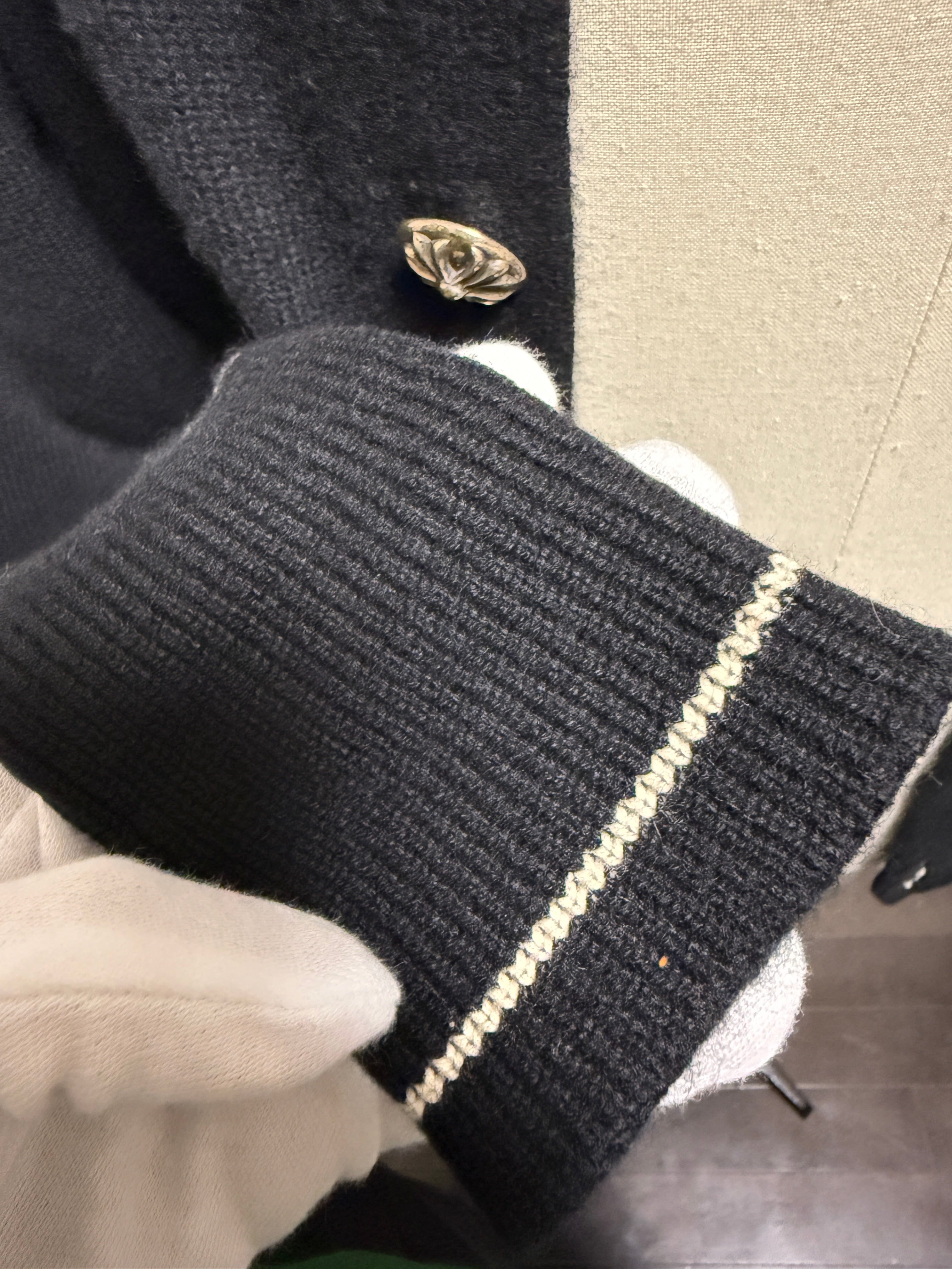 【CHROME HEARTS】Cashmere Plus Patch Cross Cardigan