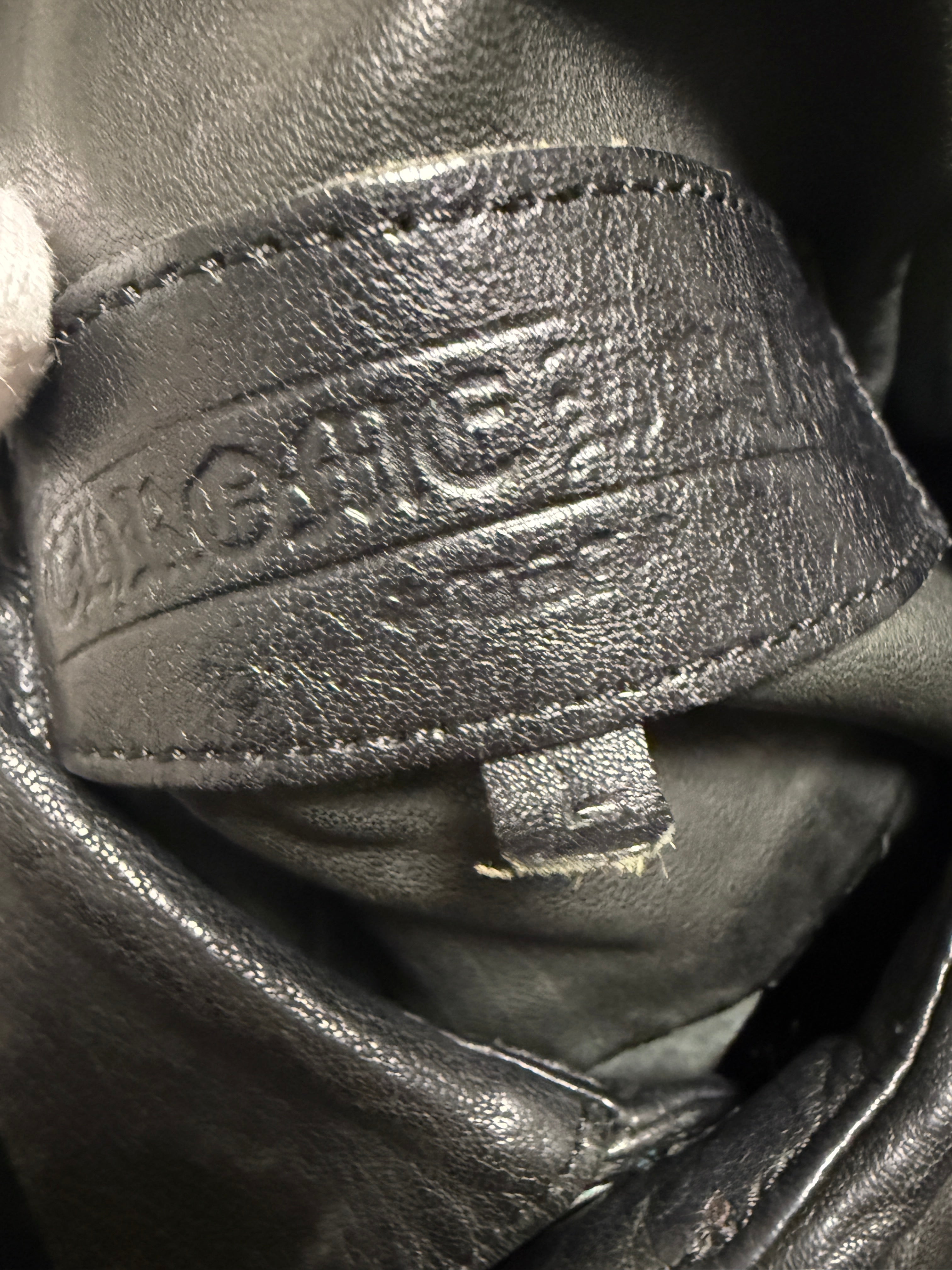 【CHROME HEARTS】LEATHER CROSS BUTTON WESTERN SHIRT JACKET LARGE