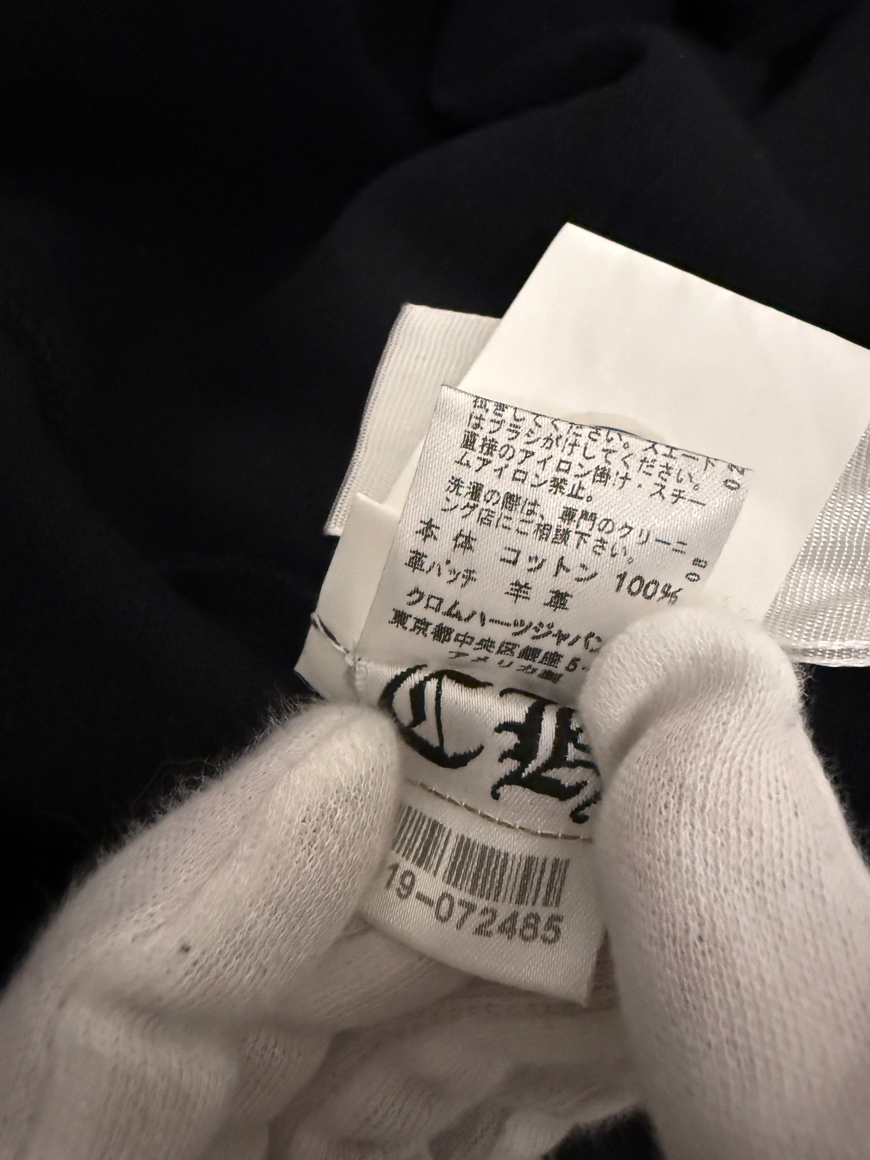 【CHROME HEARTS】LEATHER PATCH CROSS BALL BUTTON BASEBALL COTTON SHIRT