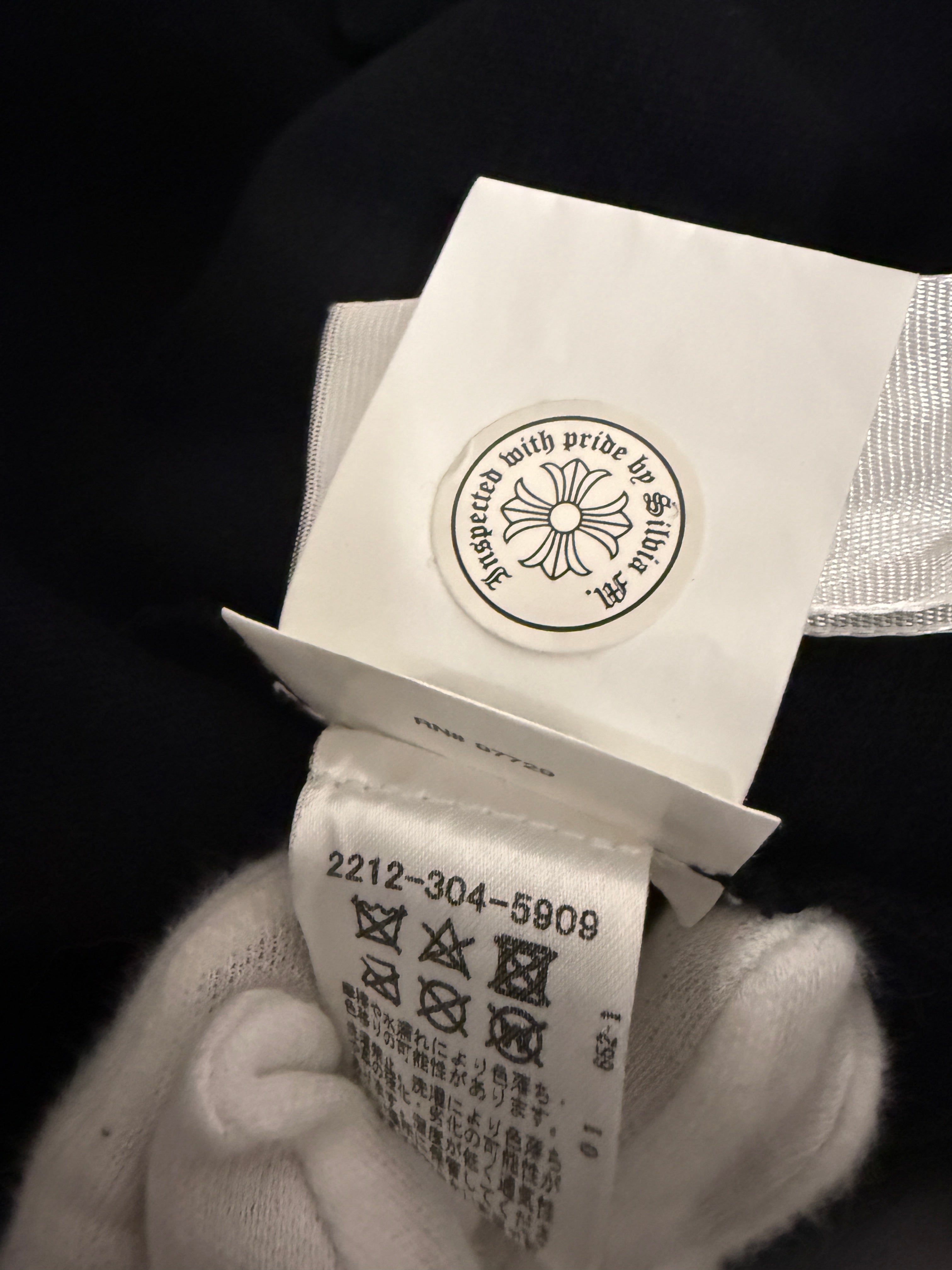 【CHROME HEARTS】LEATHER PATCH CROSS BALL BUTTON BASEBALL COTTON SHIRT