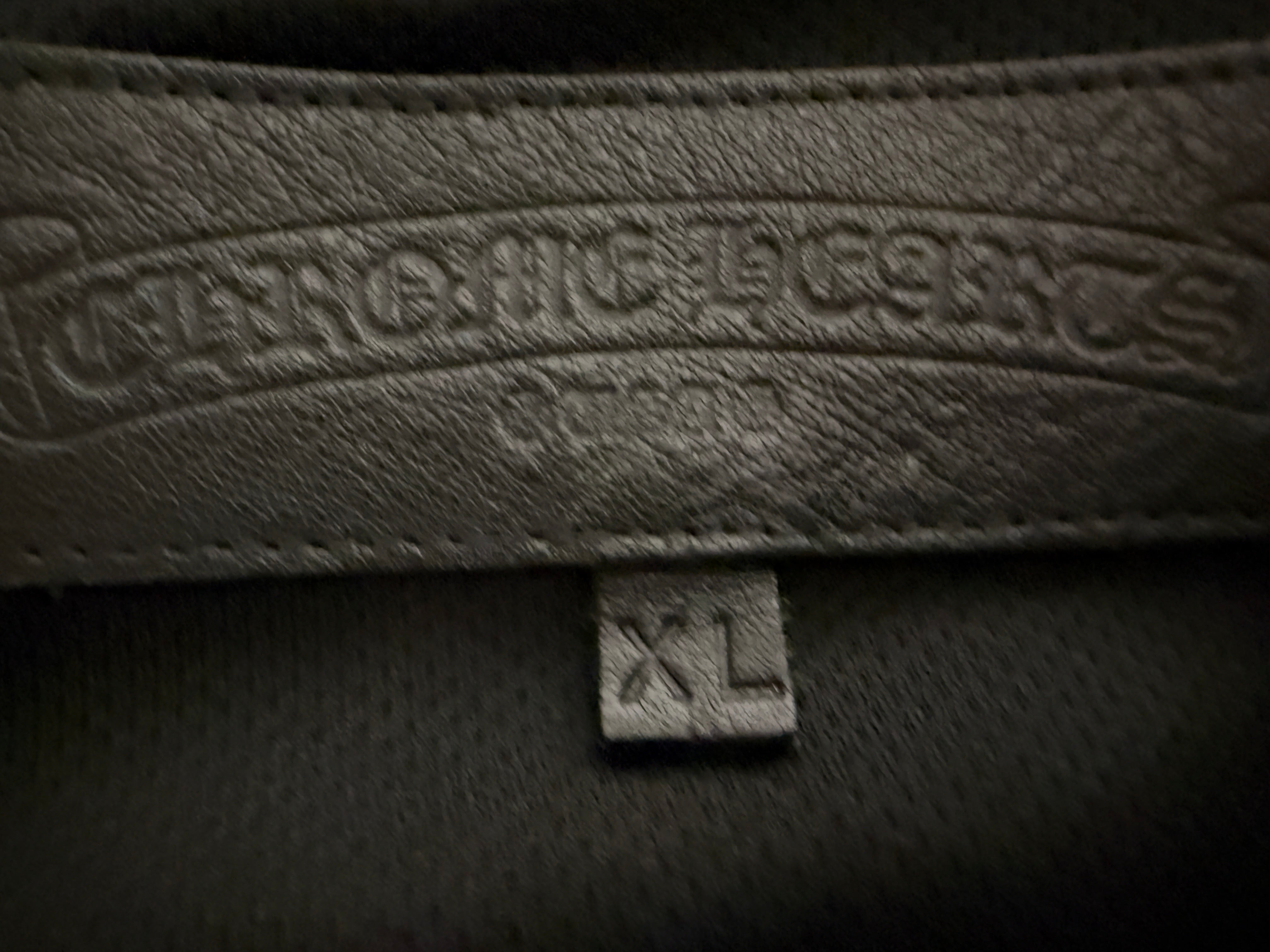 【CHROME HEARTS】MESH TRSCK ZIP PARKER BLACK×WHITE