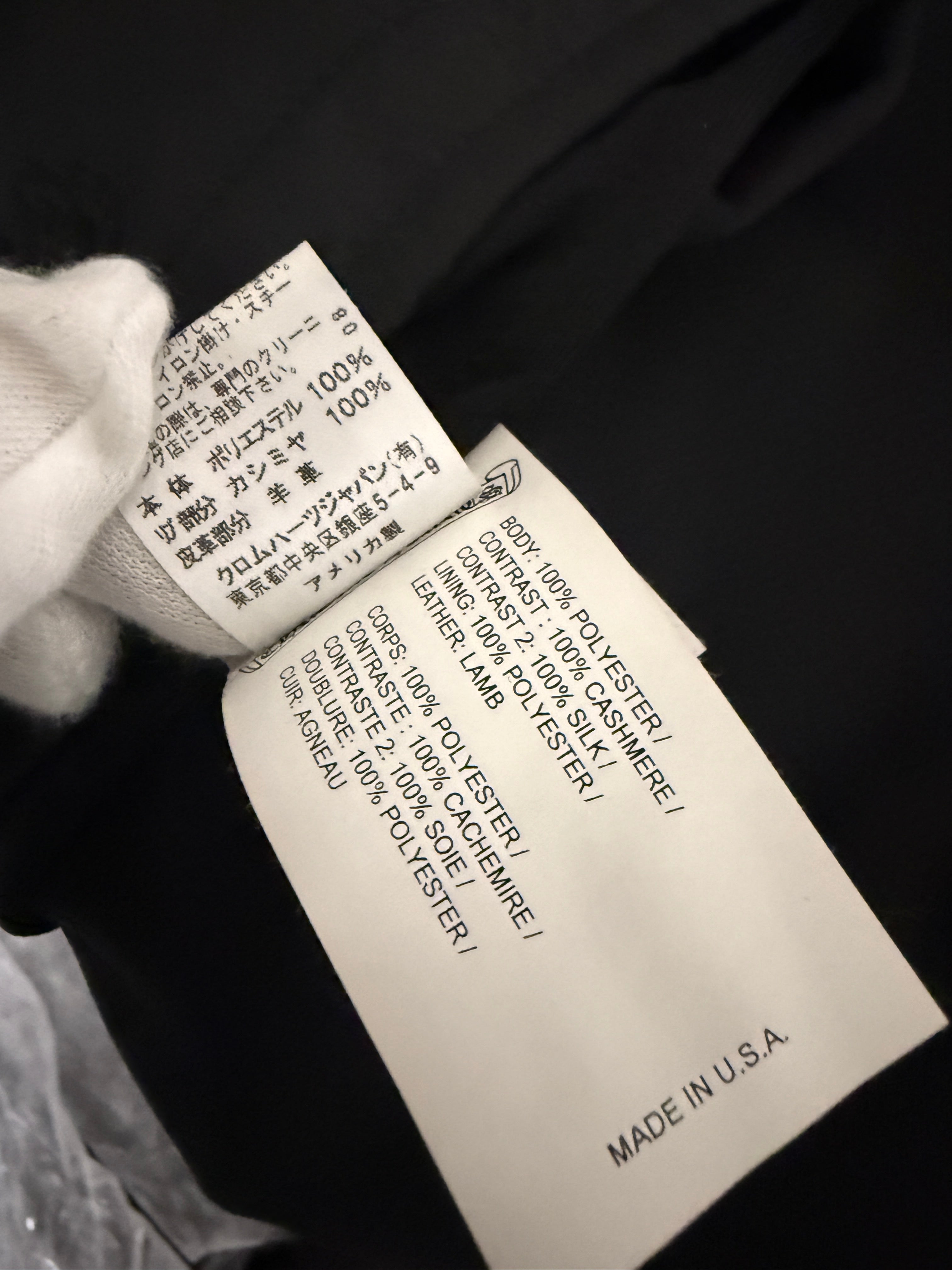 【CHROME HEARTS】MESH TRSCK ZIP PARKER BLACK×WHITE