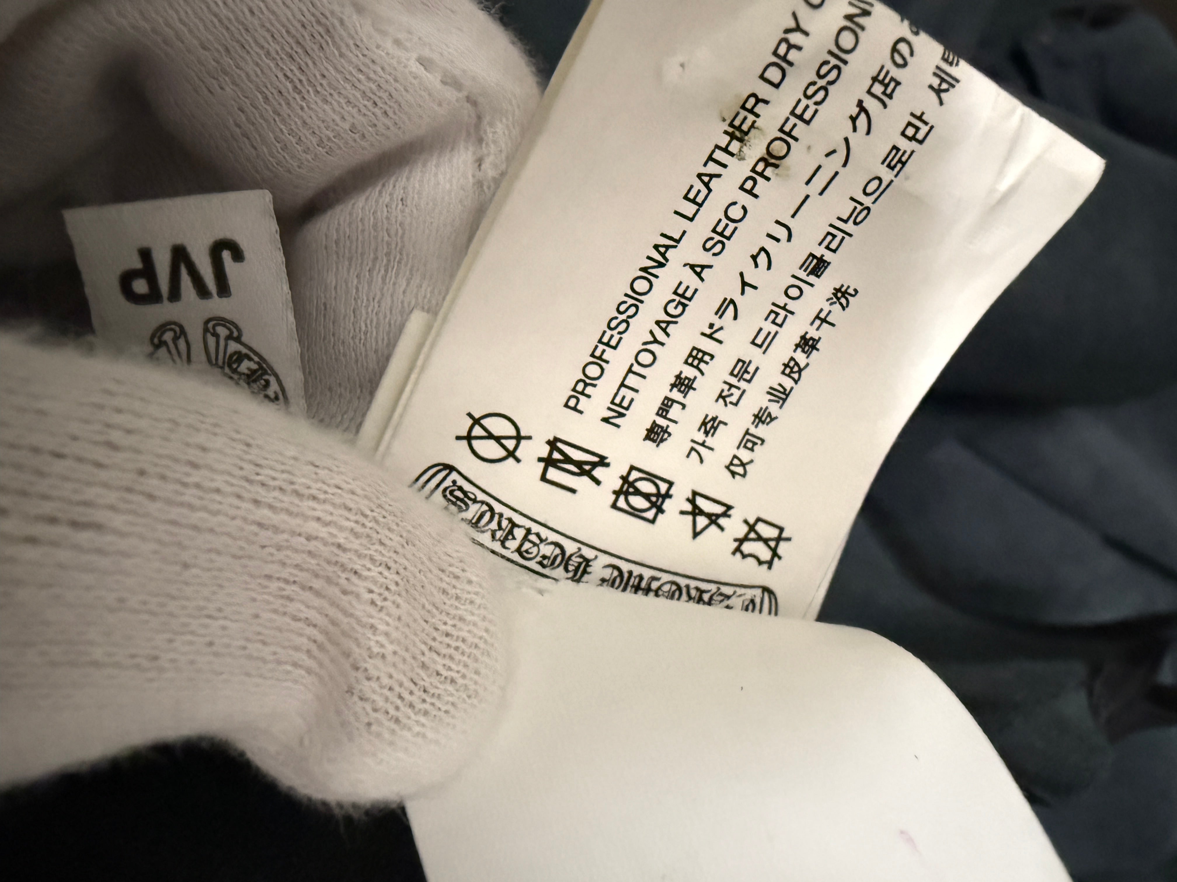 【CHROME HEARTS】MAHAL KITA CROSS PATCH LEATHER SHIRT CROSS BALL JACKET