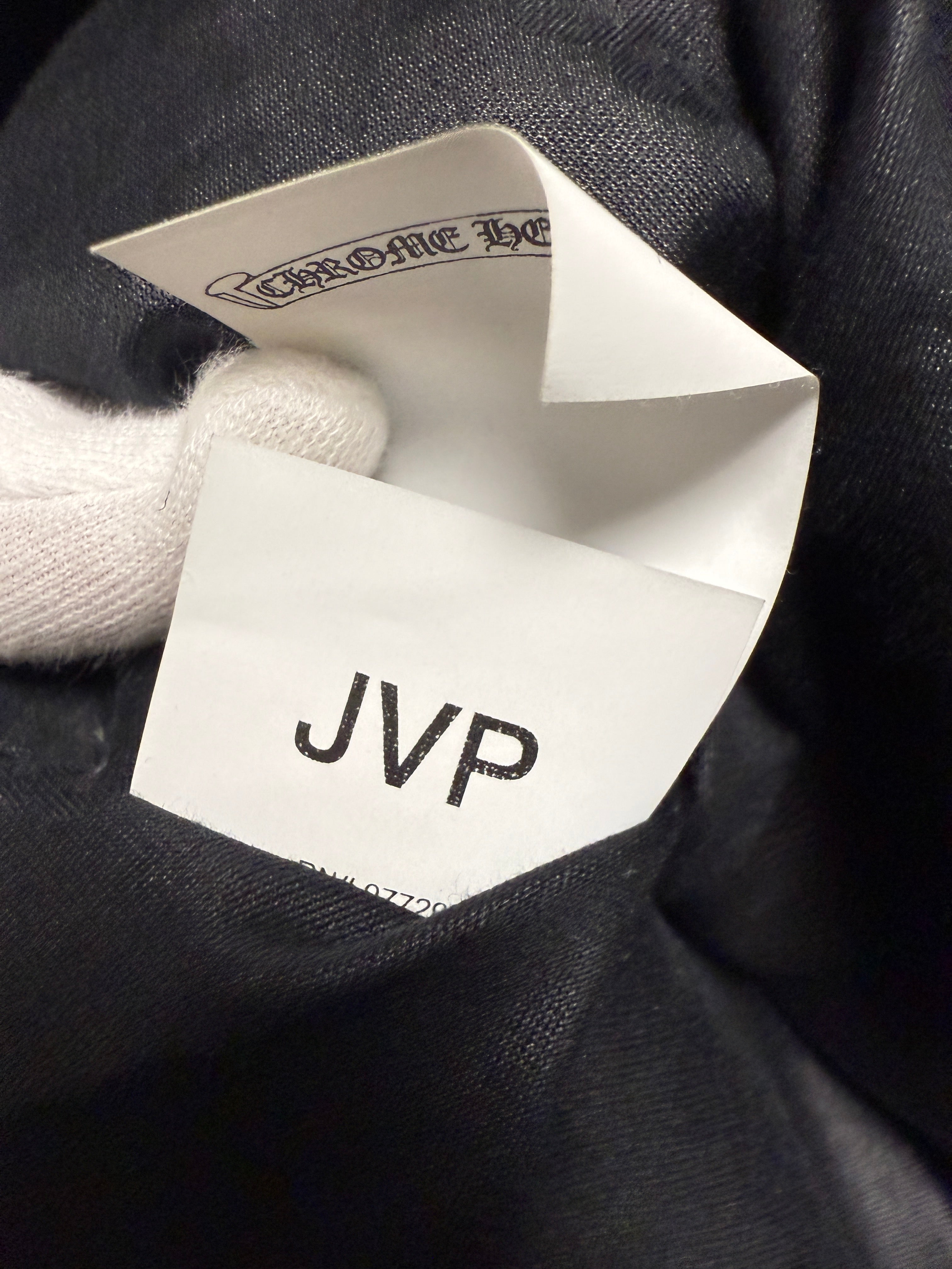 【CHROME HEARTS】CLASSIC JEAN LEATHER JACKET CROSS BUTTON DAGGER ZIP POCKET