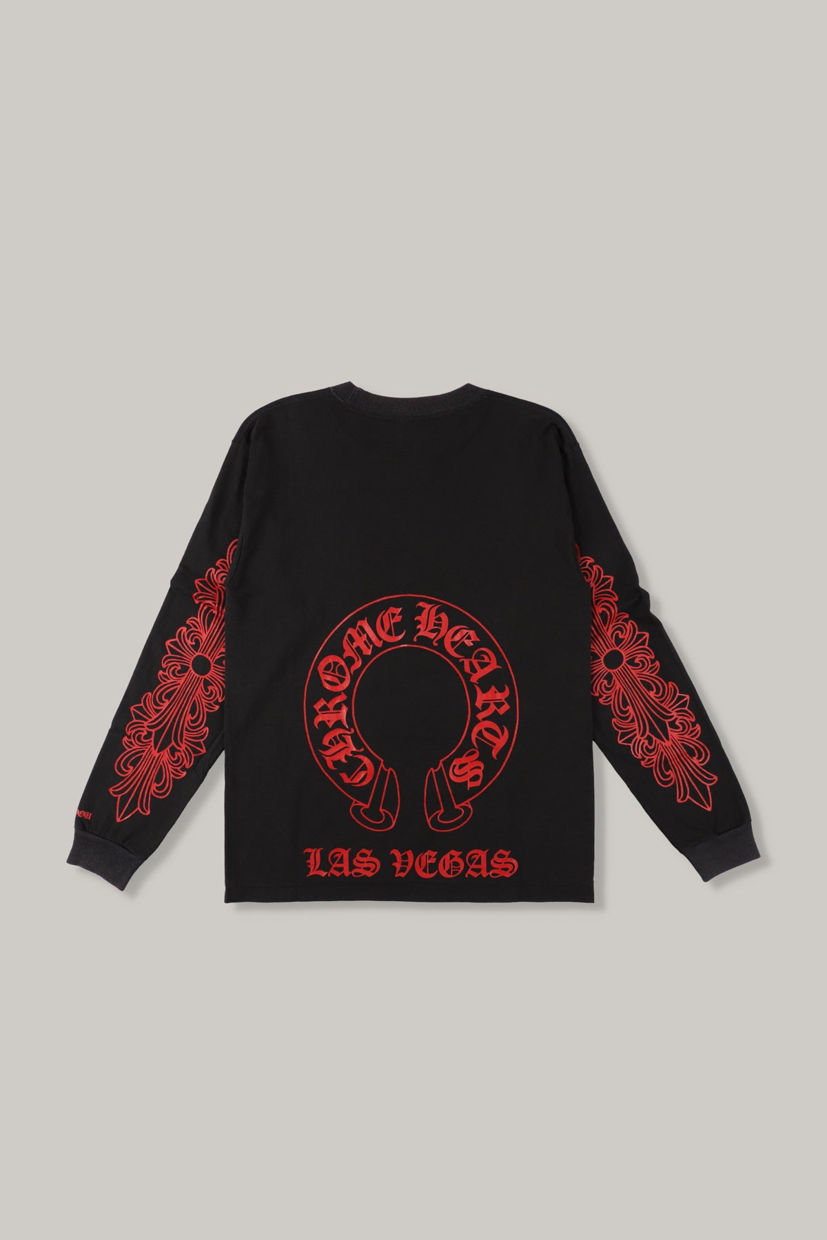 【CHROME HEARTS】RED FLORAL PRINT LONG TEE LAS VEGAS LIMITED