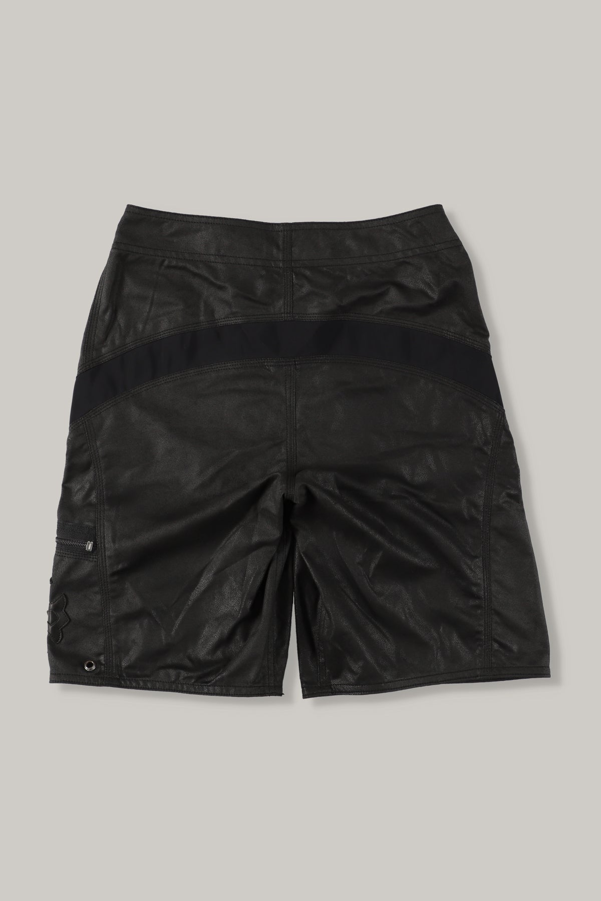 【CHROME HEARTS】ALL LEATHER CROSS PATCH SWIM SHORTS PANTS