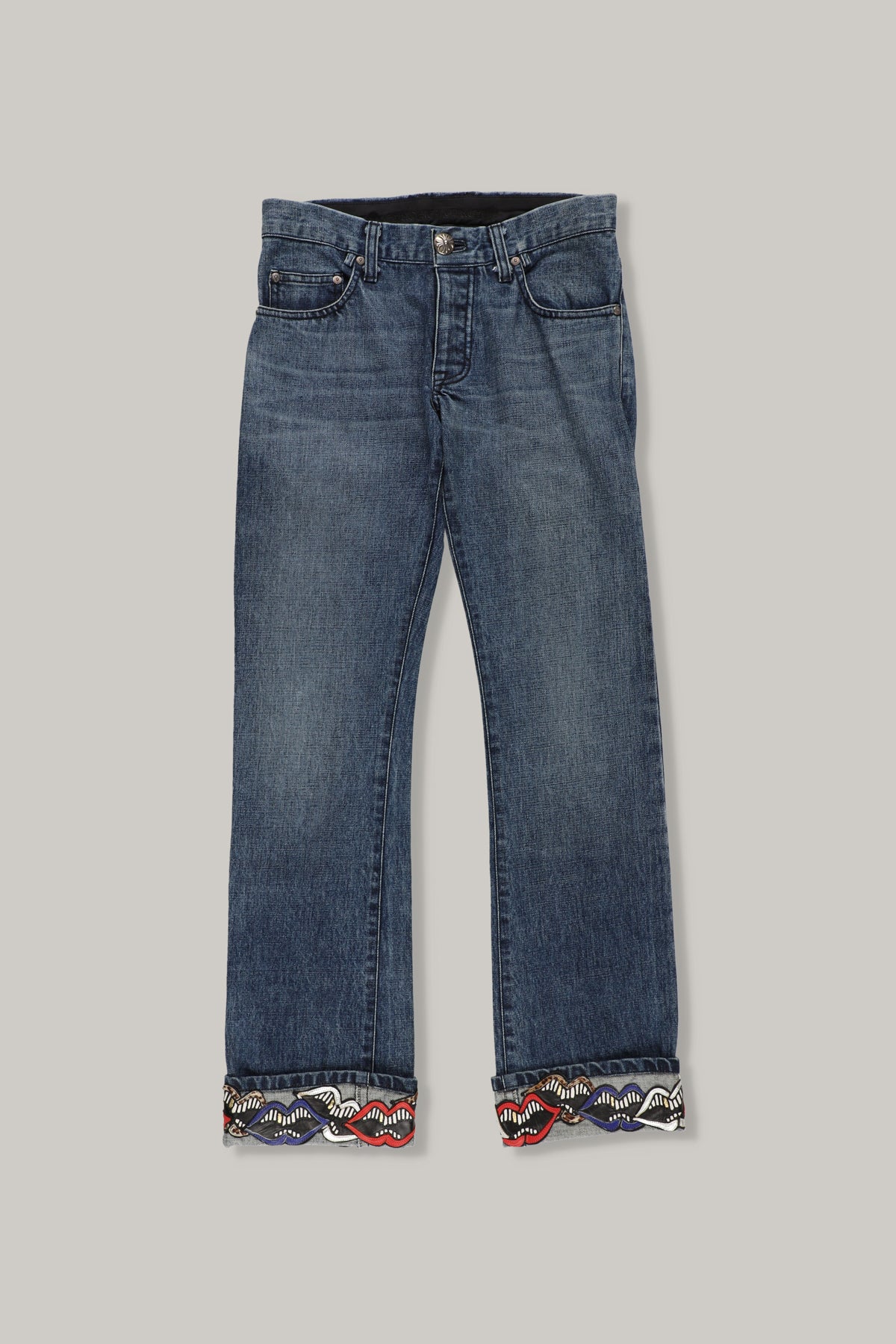 【CHROME HEARTS】CHOMPER PATCHED DENIM