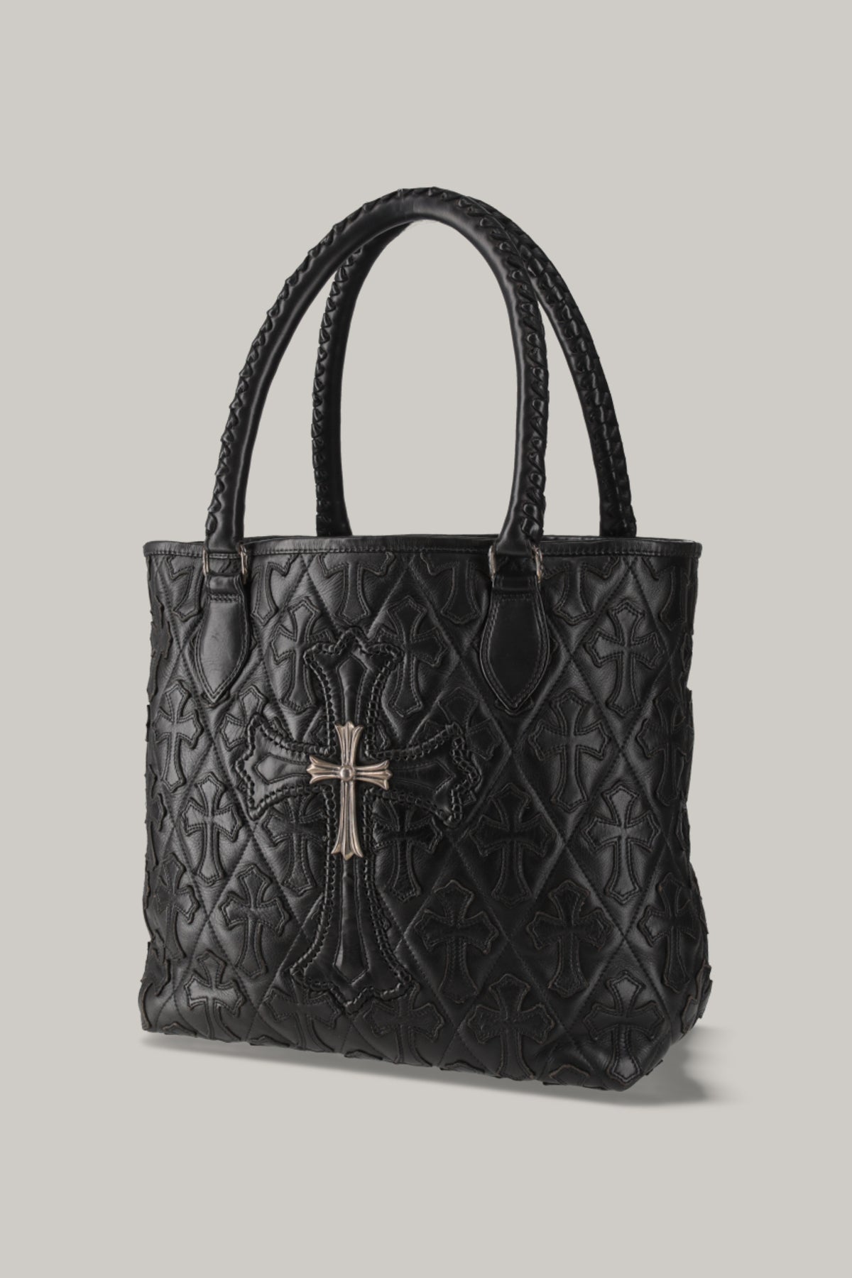 【CHROME HEARTS】FS TOTE BAG LEATHER CROSS PATCH LARGE CROSS