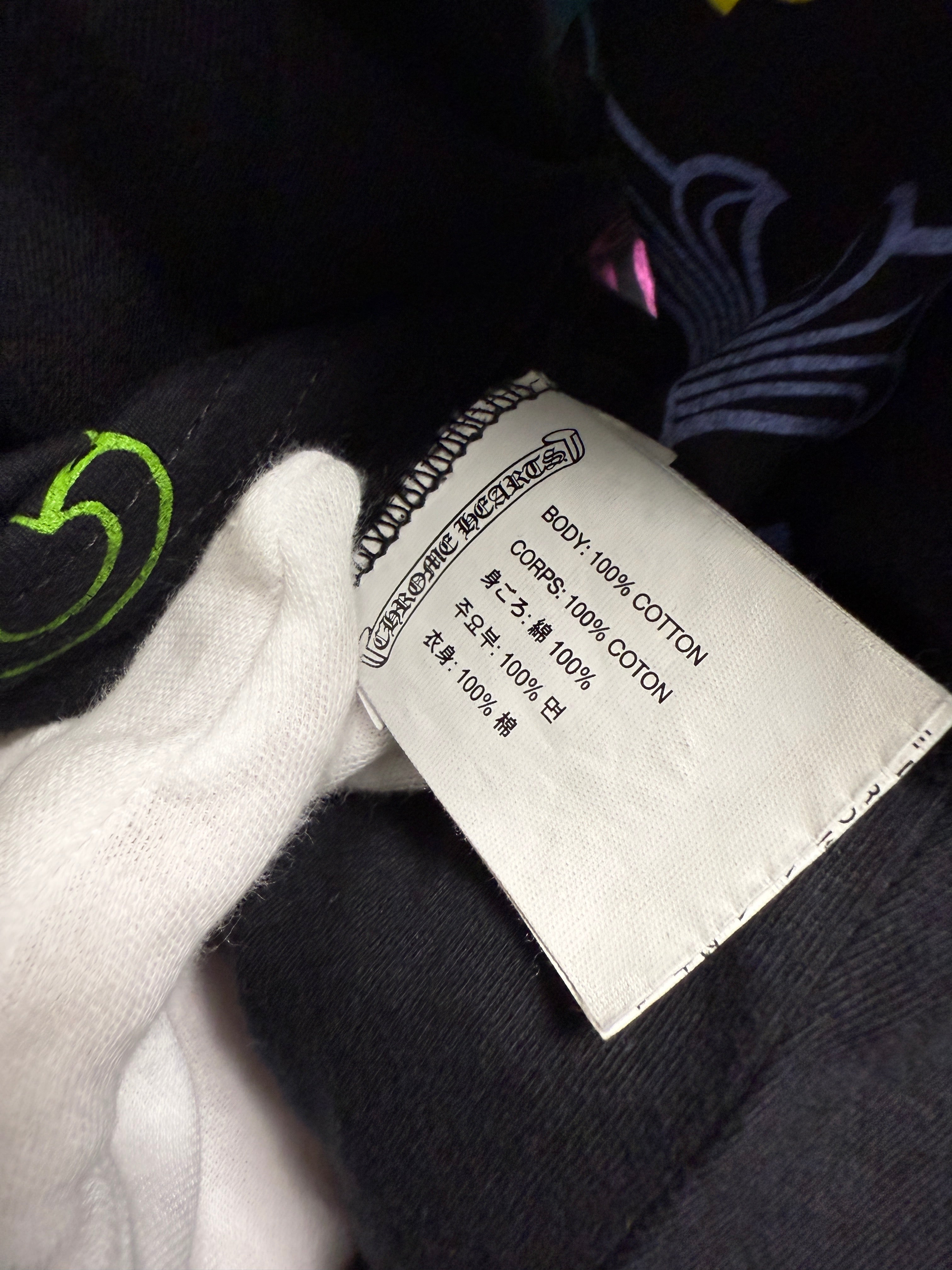 【CHROME HEARTS】MULTICOLOR STENCIL LONG TEE