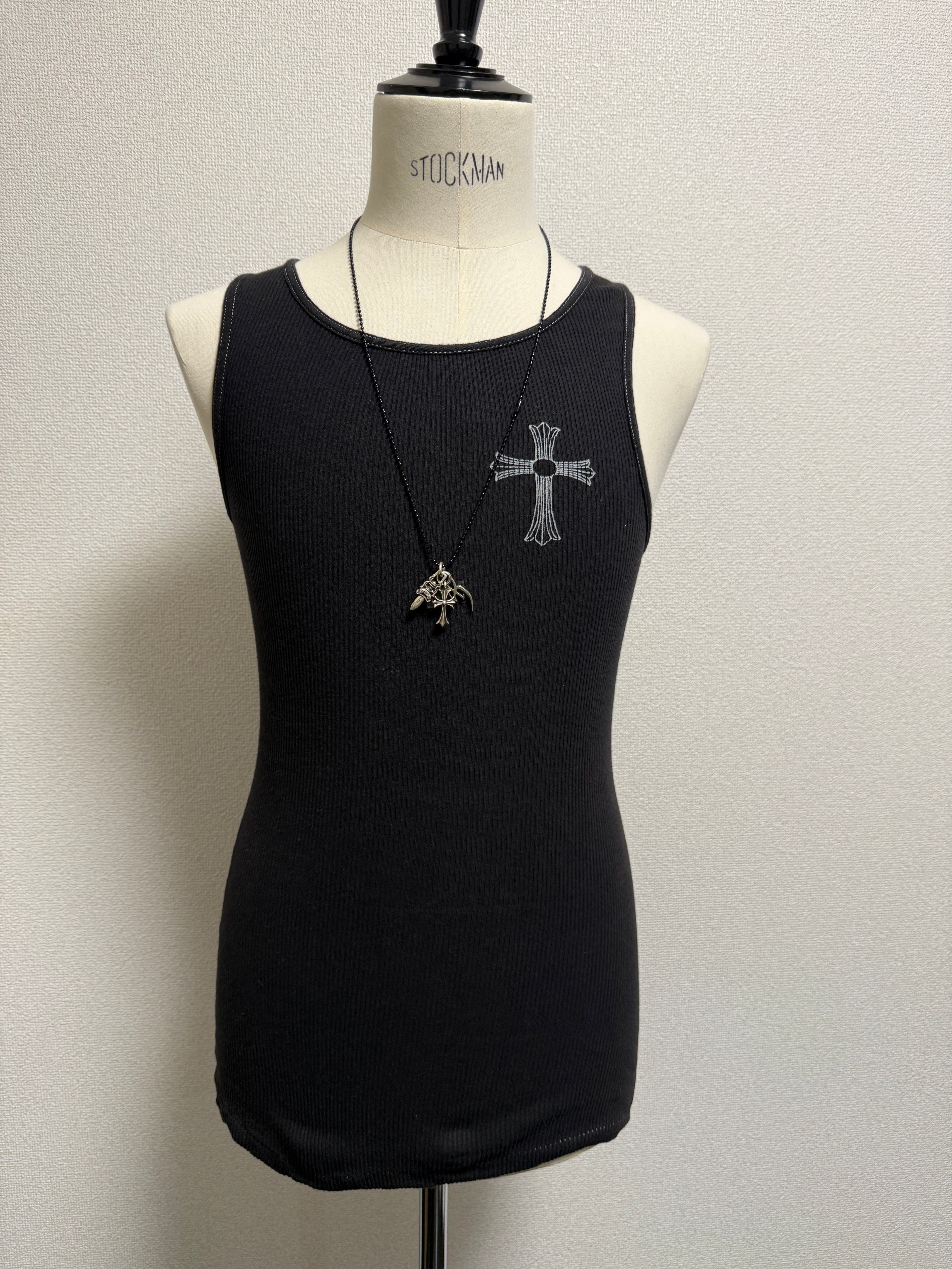 【CHROME HEARTS】KYOSUKE HIMURO SILVER GLITTER DESIGN TANK TOP