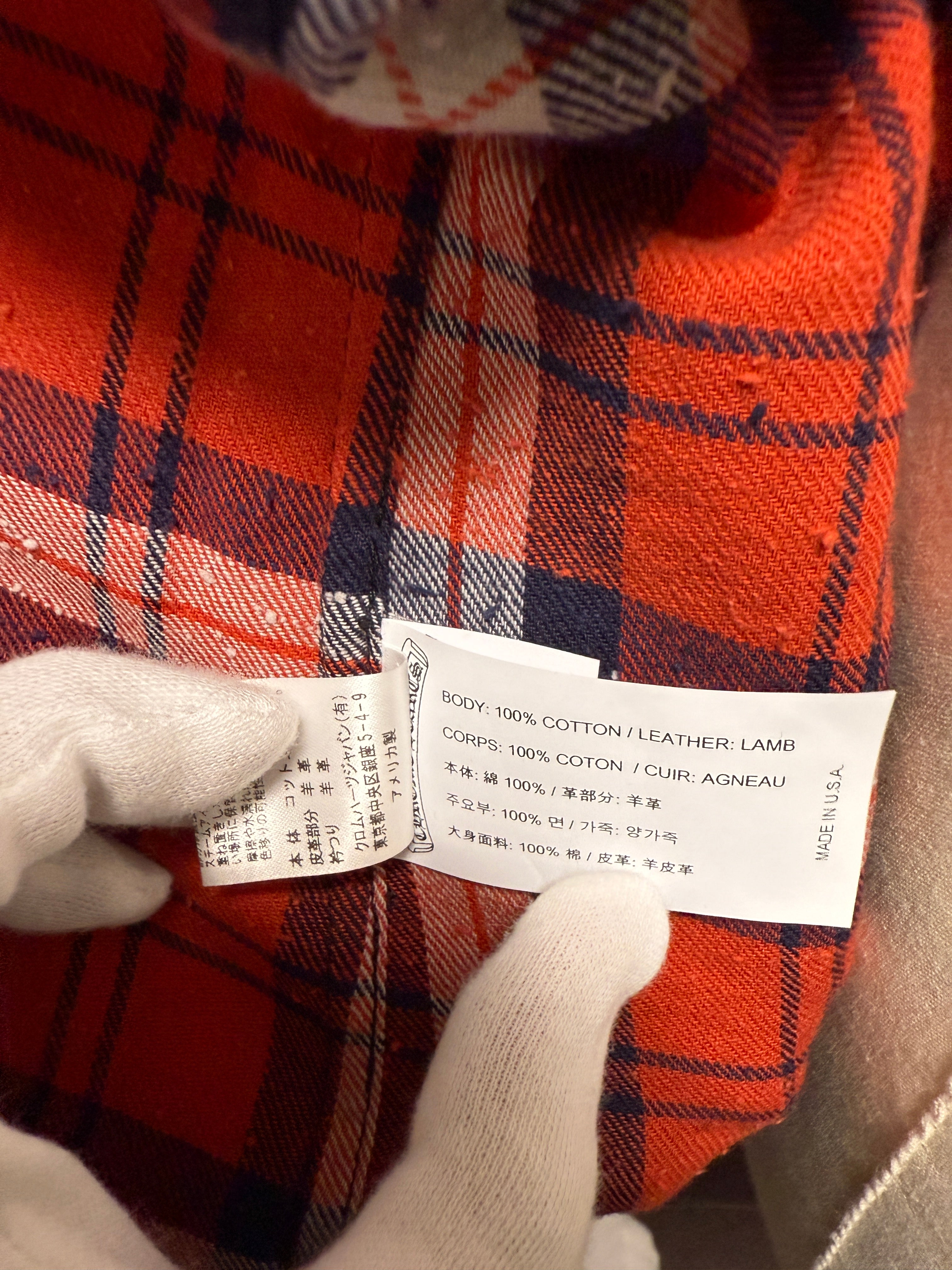 【CHROME HEARTS】LOOSE END Red Check Shirt