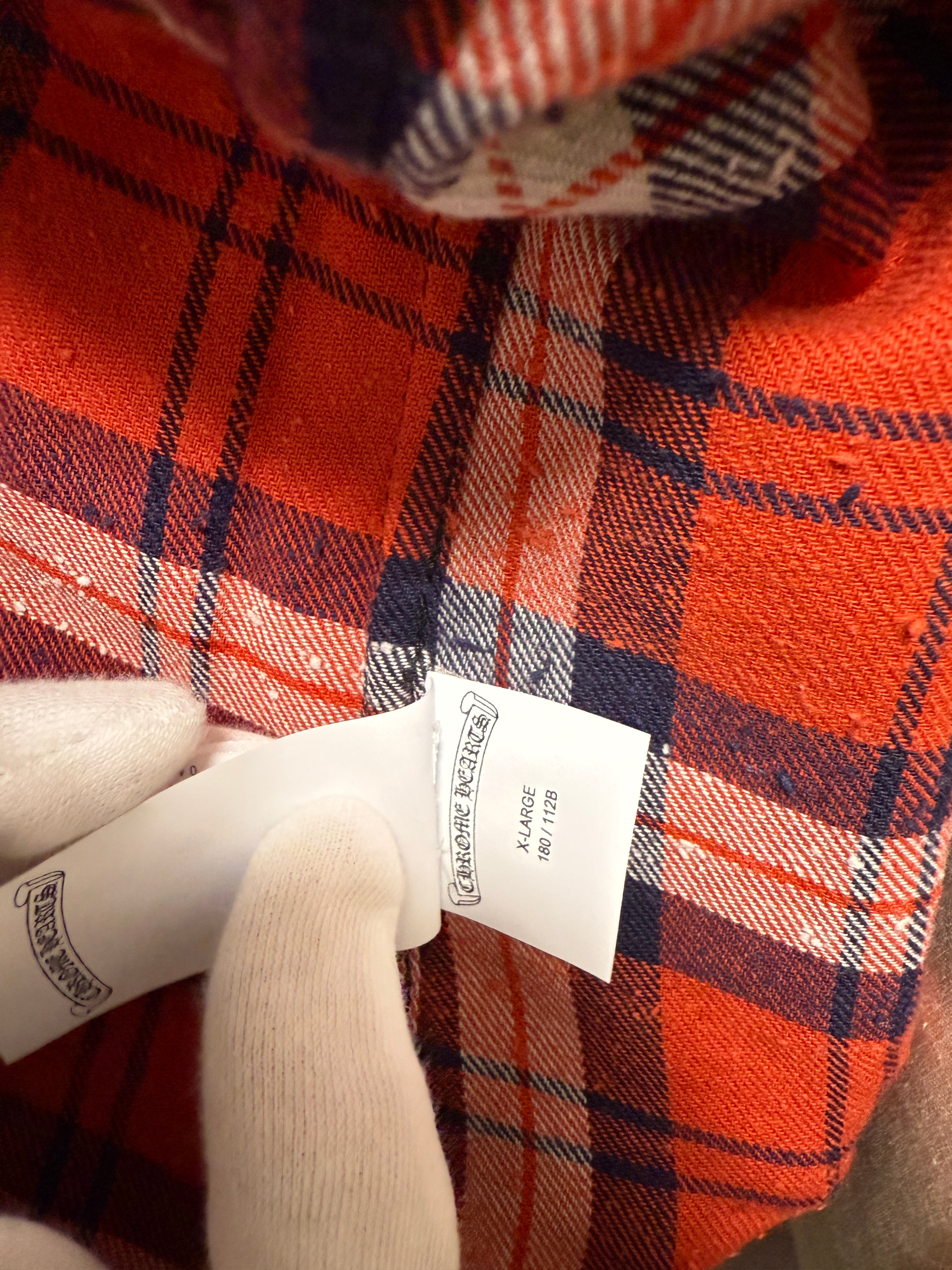 【CHROME HEARTS】LOOSE END Red Check Shirt