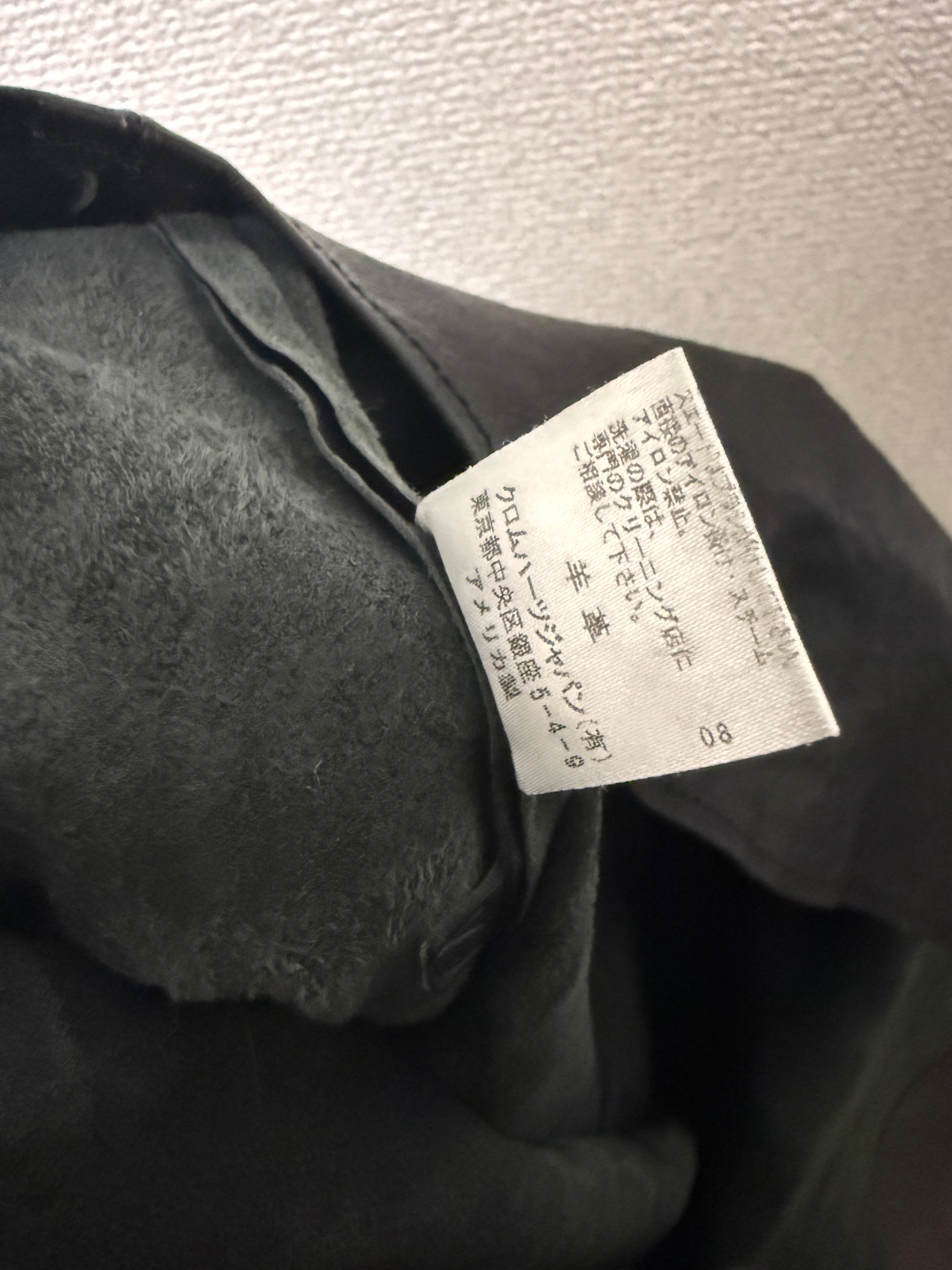 【CHROME HEARTS】LEATHER CROSS BUTTON WESTERN SHIRT JACKET LARGE