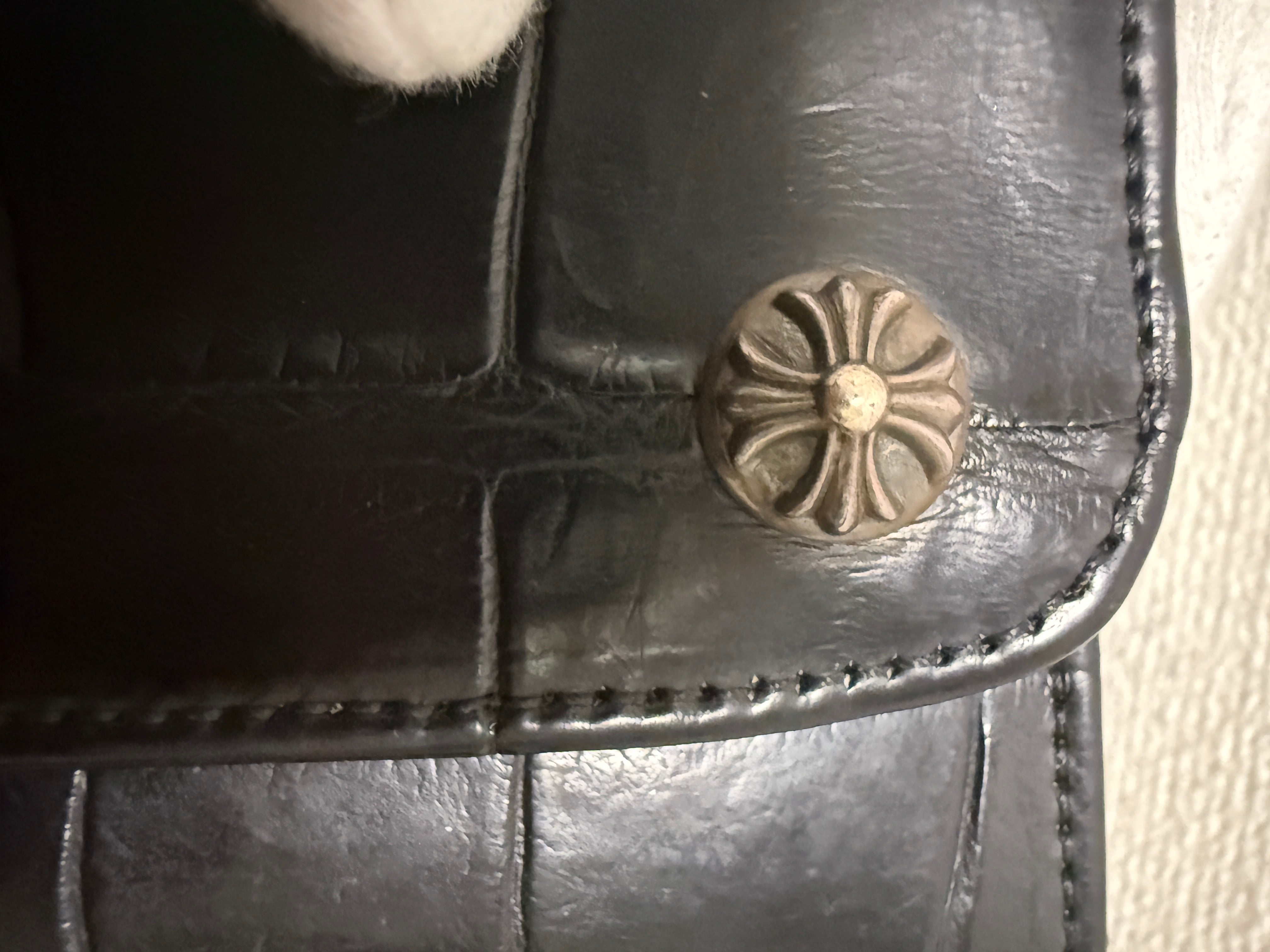 【CHROME HEARTS】WAVE MINI ALLIGATOR WALLET