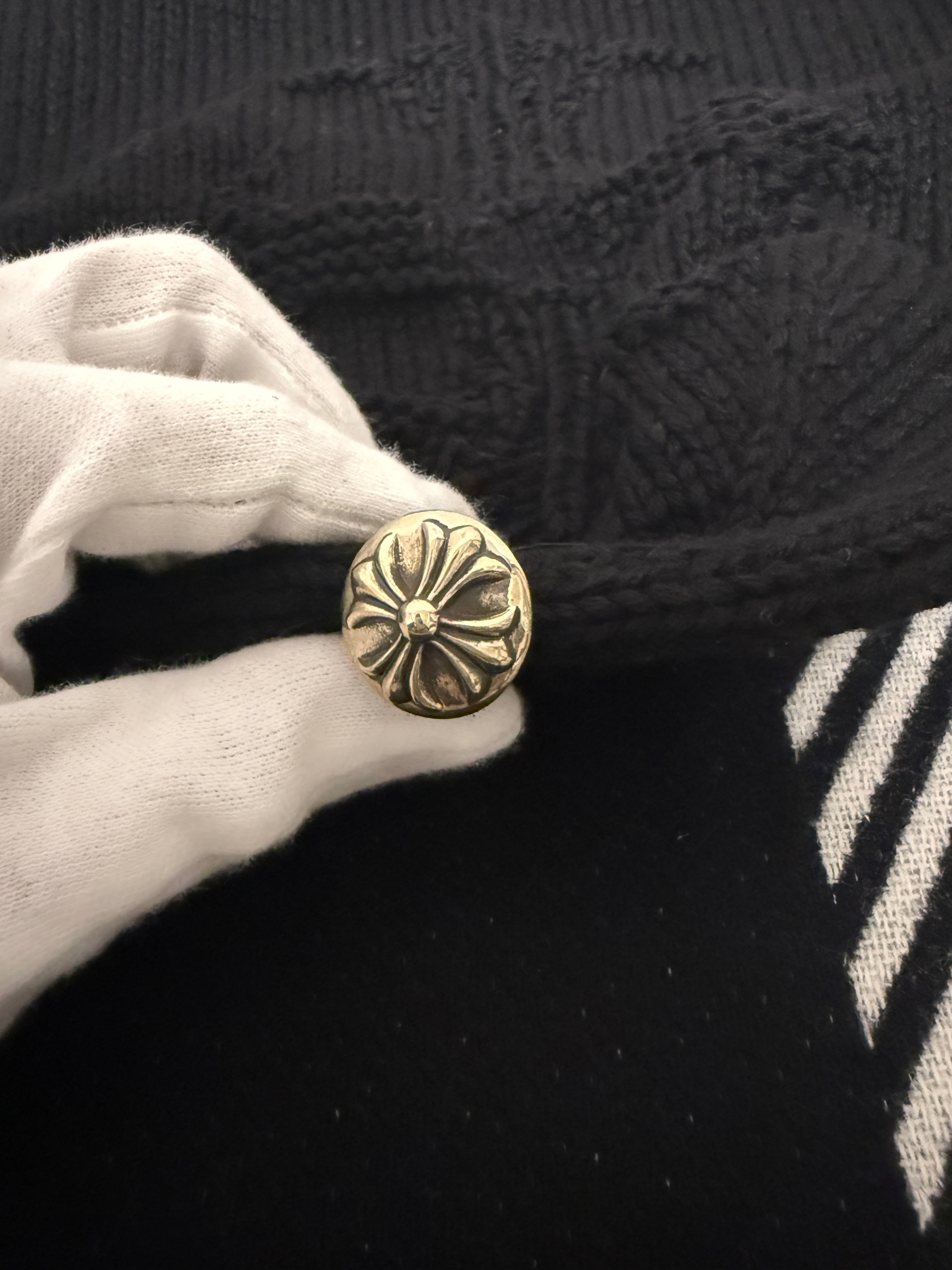 【CHROME HEARTS】CROS KNIT CAP BLACK