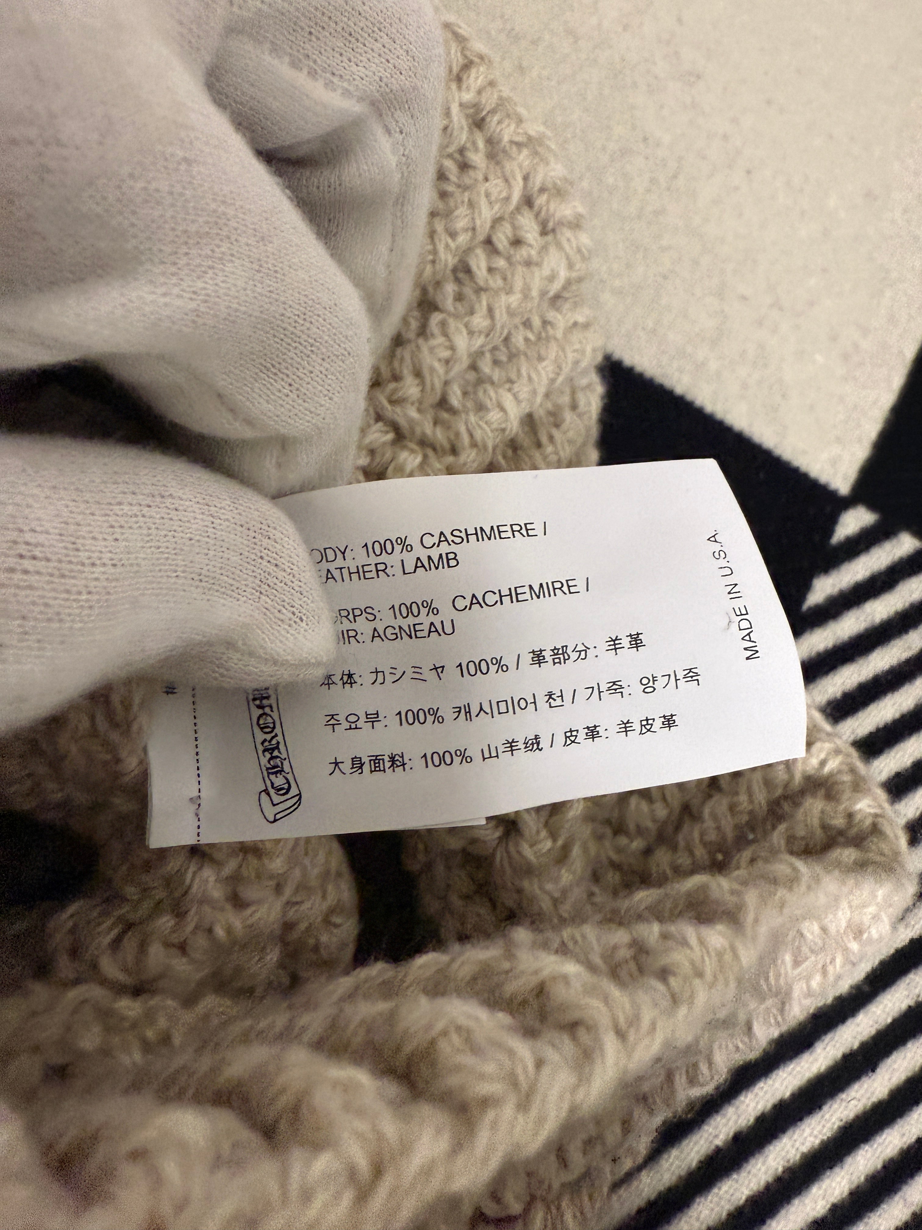 【CHROME HEARTS】CROSS PATCH KNIT CAP WHITE