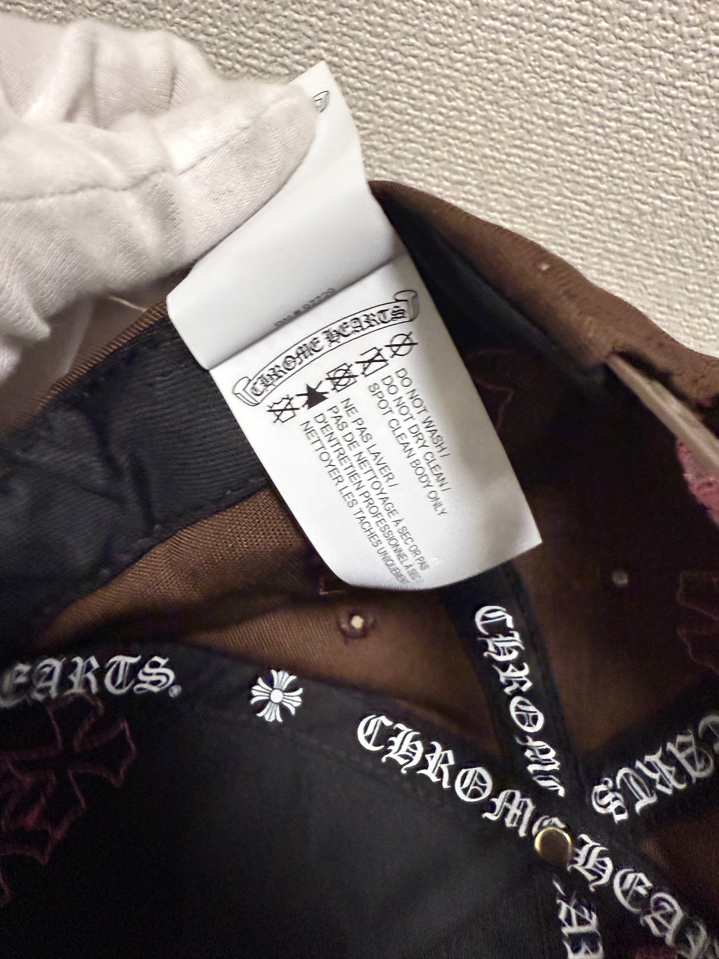 【CHROME HEARTS】CROSS PATCH BASEBALL CAP BROWN×PINK