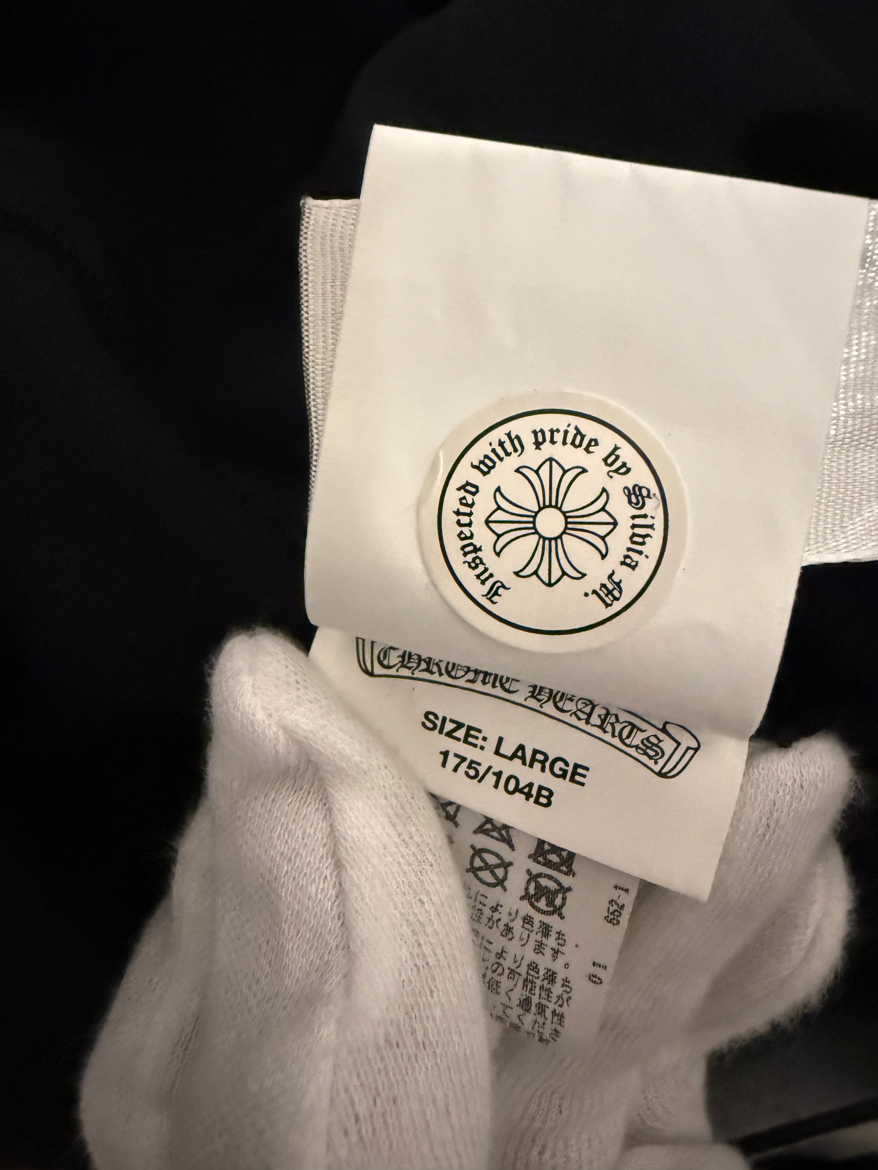 【CHROME HEARTS】LEATHER PATCH CROSS BALL BUTTON BASEBALL COTTON SHIRT