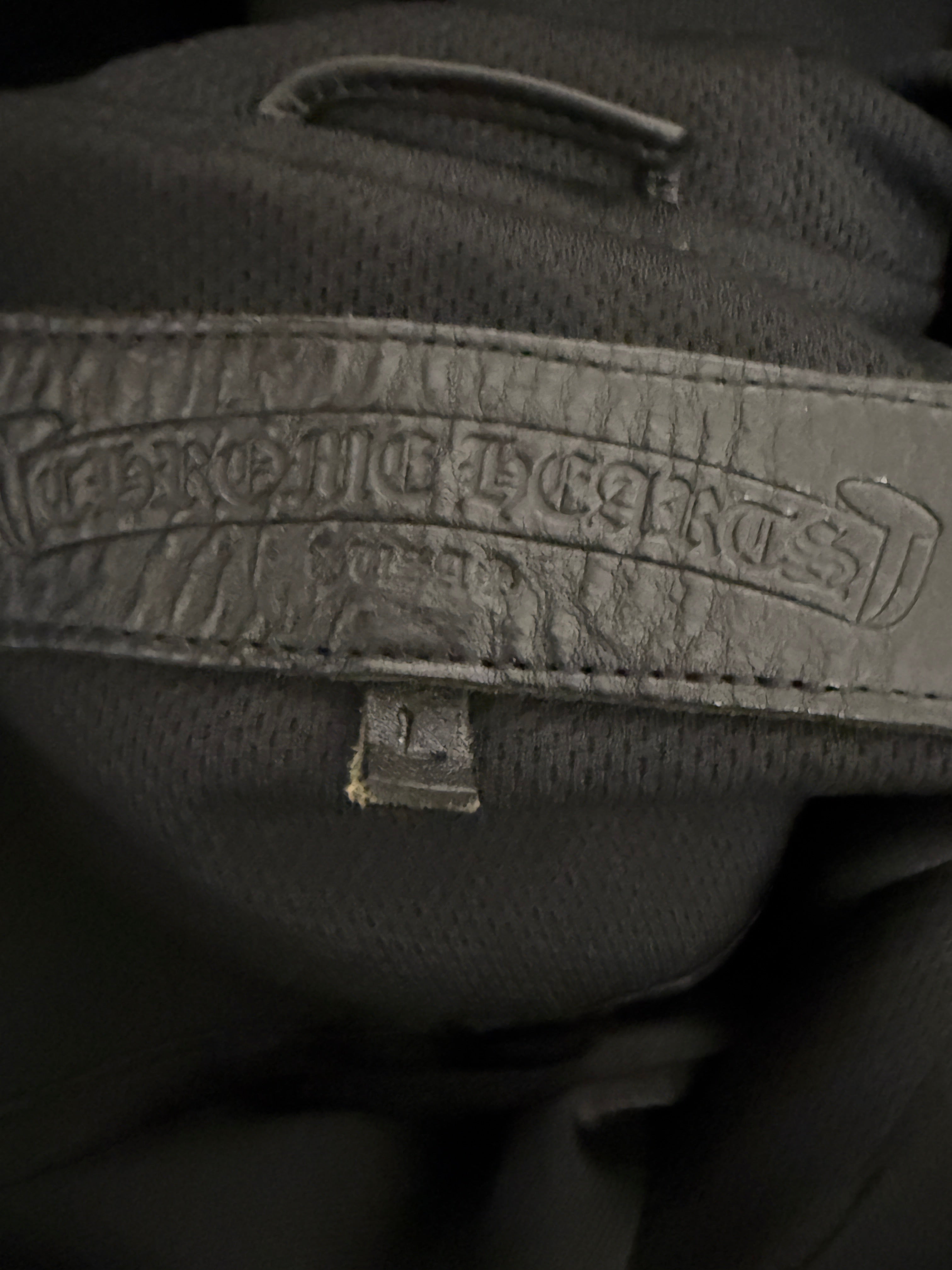 【CHROME HEARTS】MESH TRACK ZIP PARKER BLACK×RED