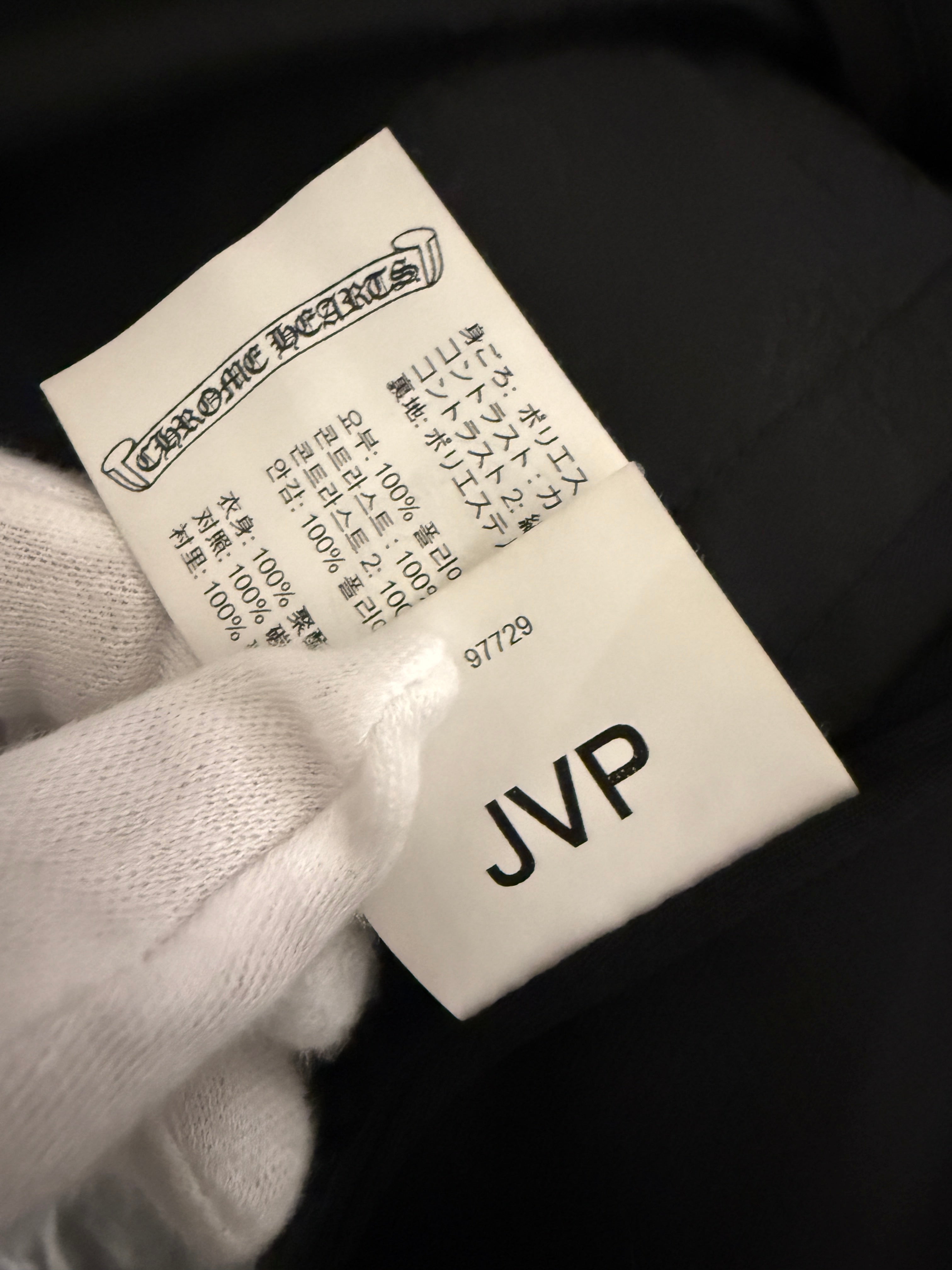 【CHROME HEARTS】MESH TRSCK ZIP PARKER BLACK×WHITE