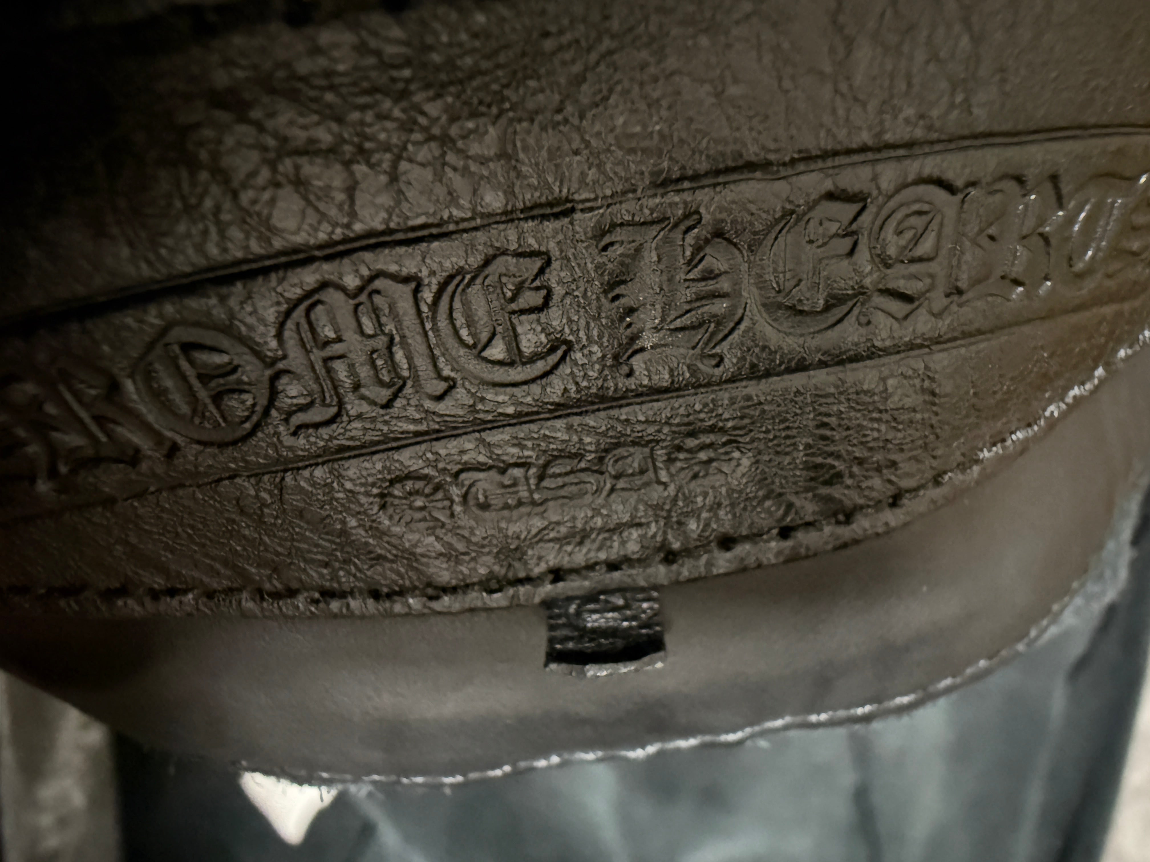 【CHROME HEARTS】MAHAL KITA CROSS PATCH LEATHER SHIRT CROSS BALL JACKET