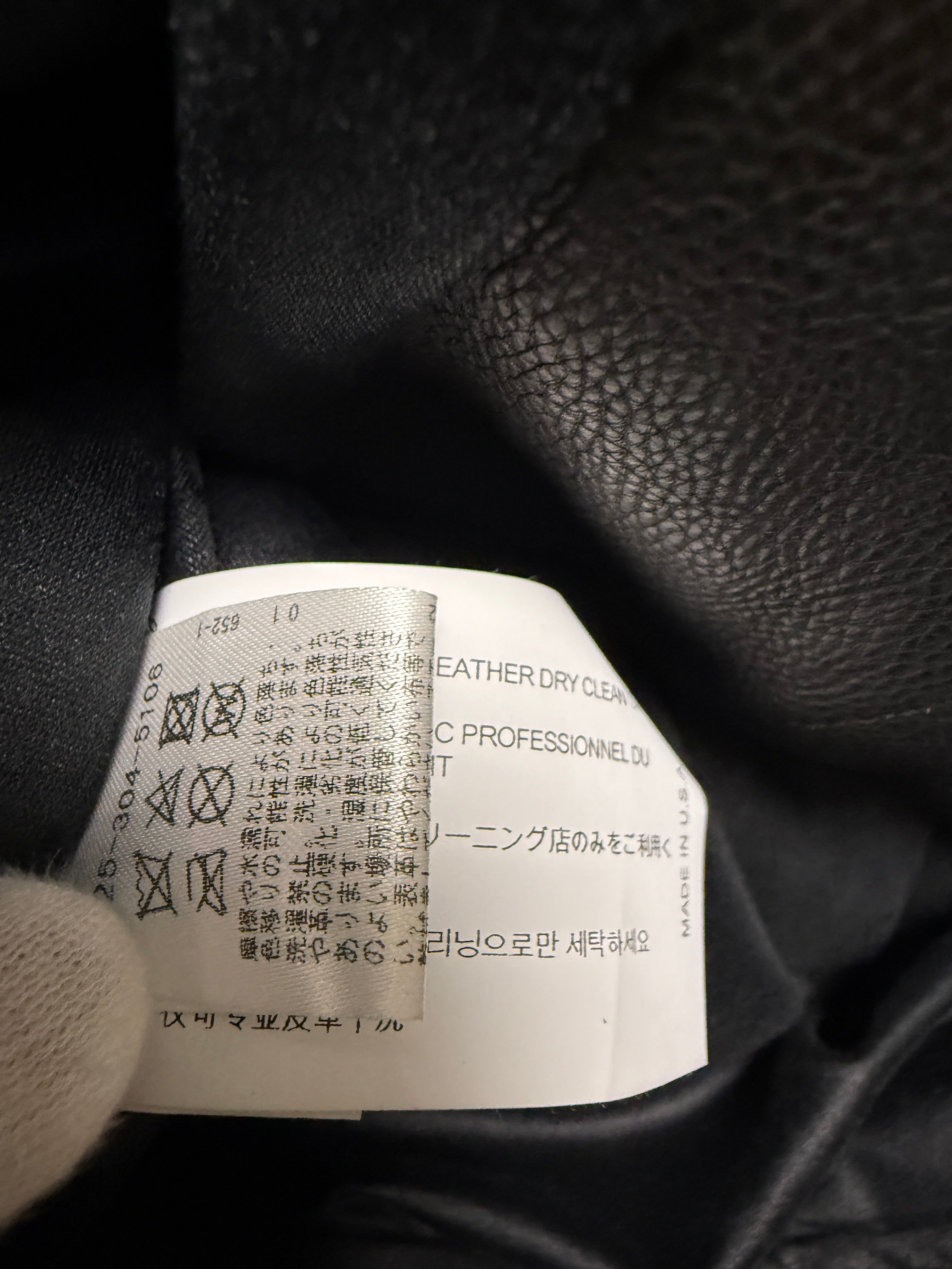 【CHROME HEARTS】CLASSIC  JEAN LEATHER JACKET CROSS BUTTON DAGGER ZIP POCKET