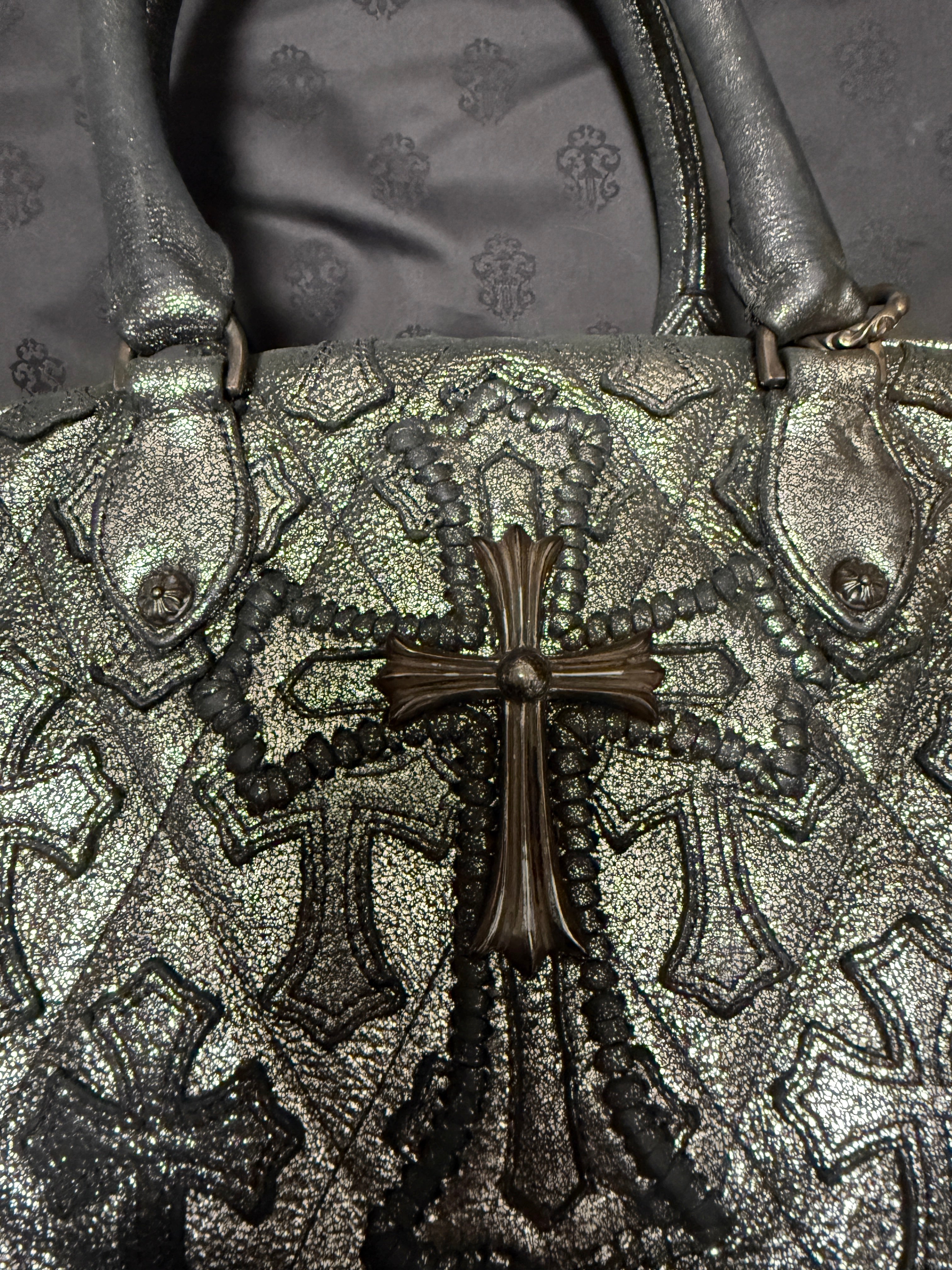 【CHROME HEARTS】GYM BAG SM CEMETERY CROSS PATCH LARGE CROSS