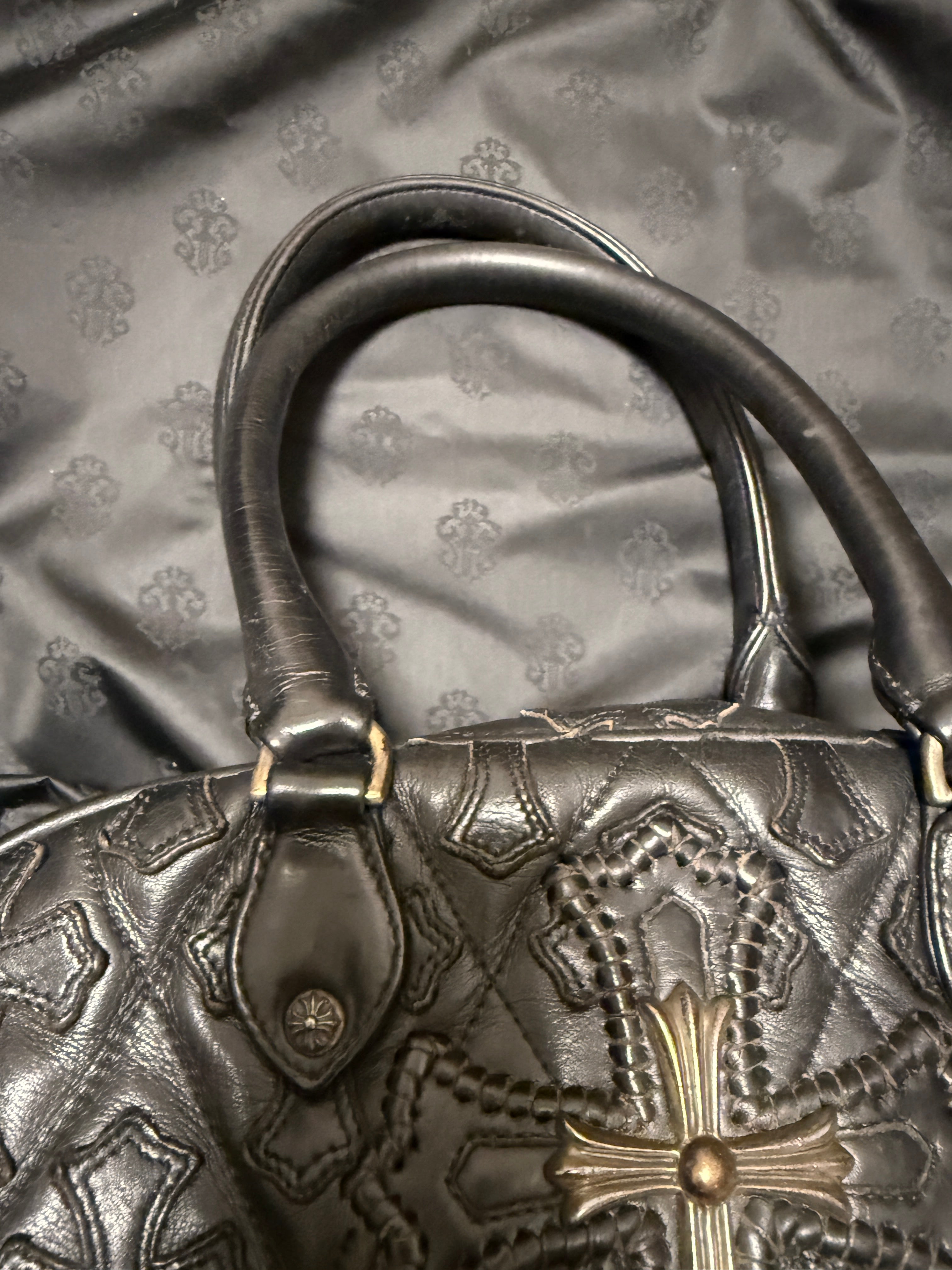 【CHROME HEARTS】GYM BAG SM CEMETERY CROSS PATCH LARGE CROSS