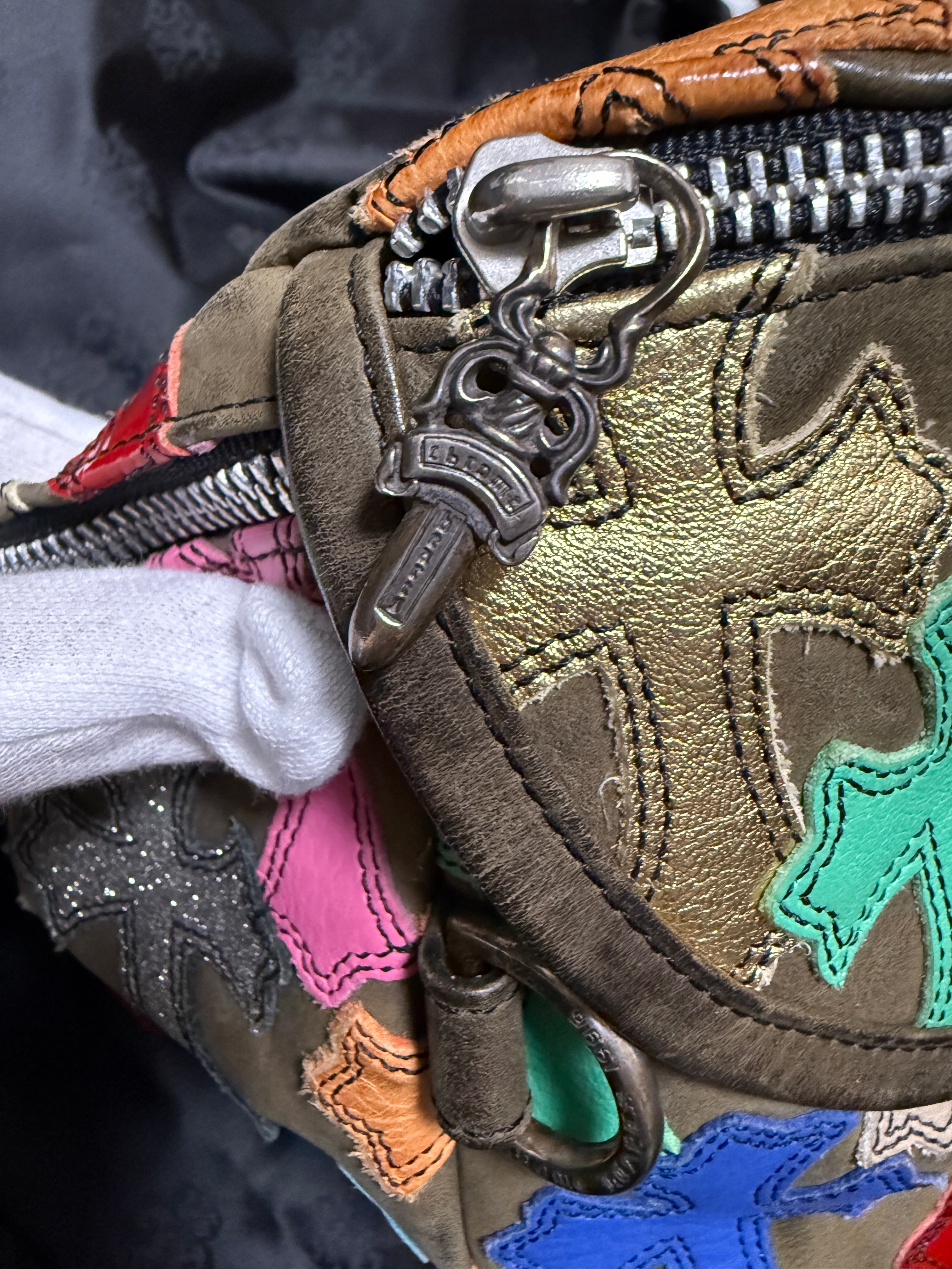 【CHROME HEARTS】#1 SNAT PACK BAG CROSS PATCH MULTI KHAKI