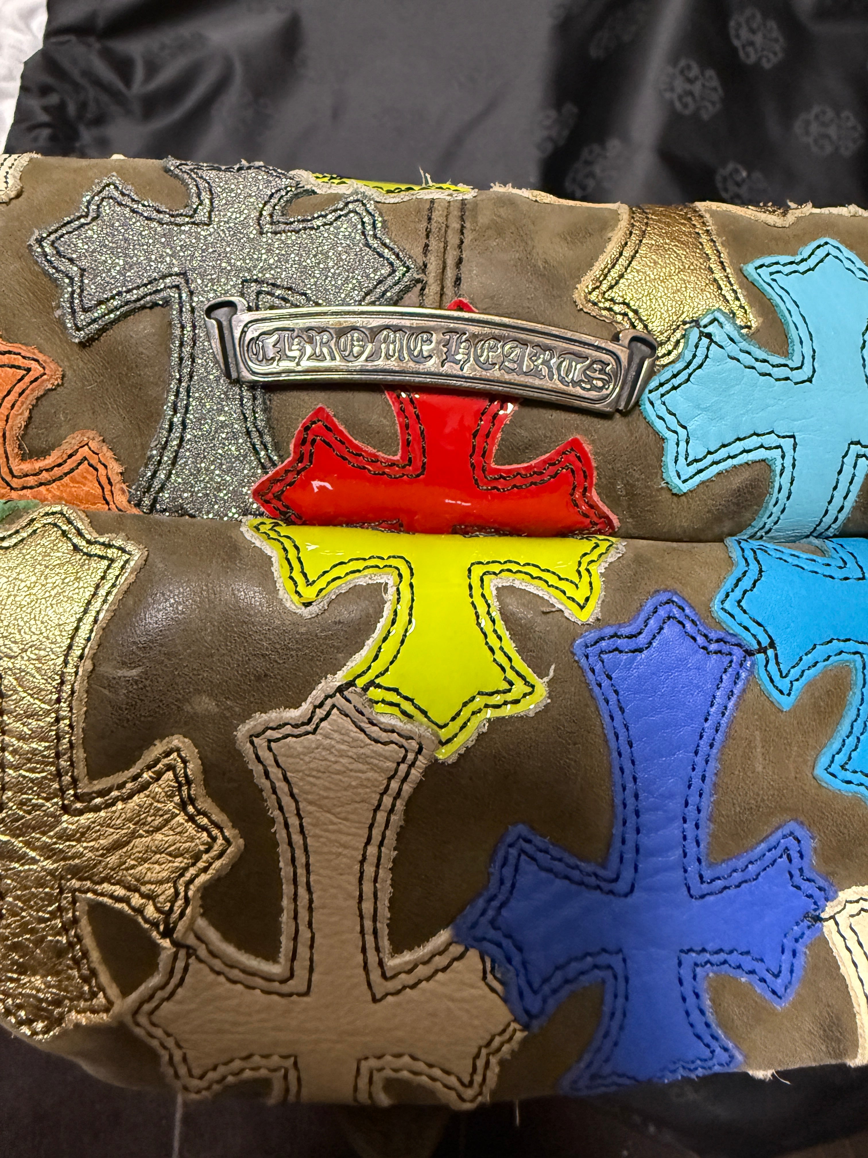 【CHROME HEARTS】#1 SNAT PACK BAG CROSS PATCH MULTI KHAKI