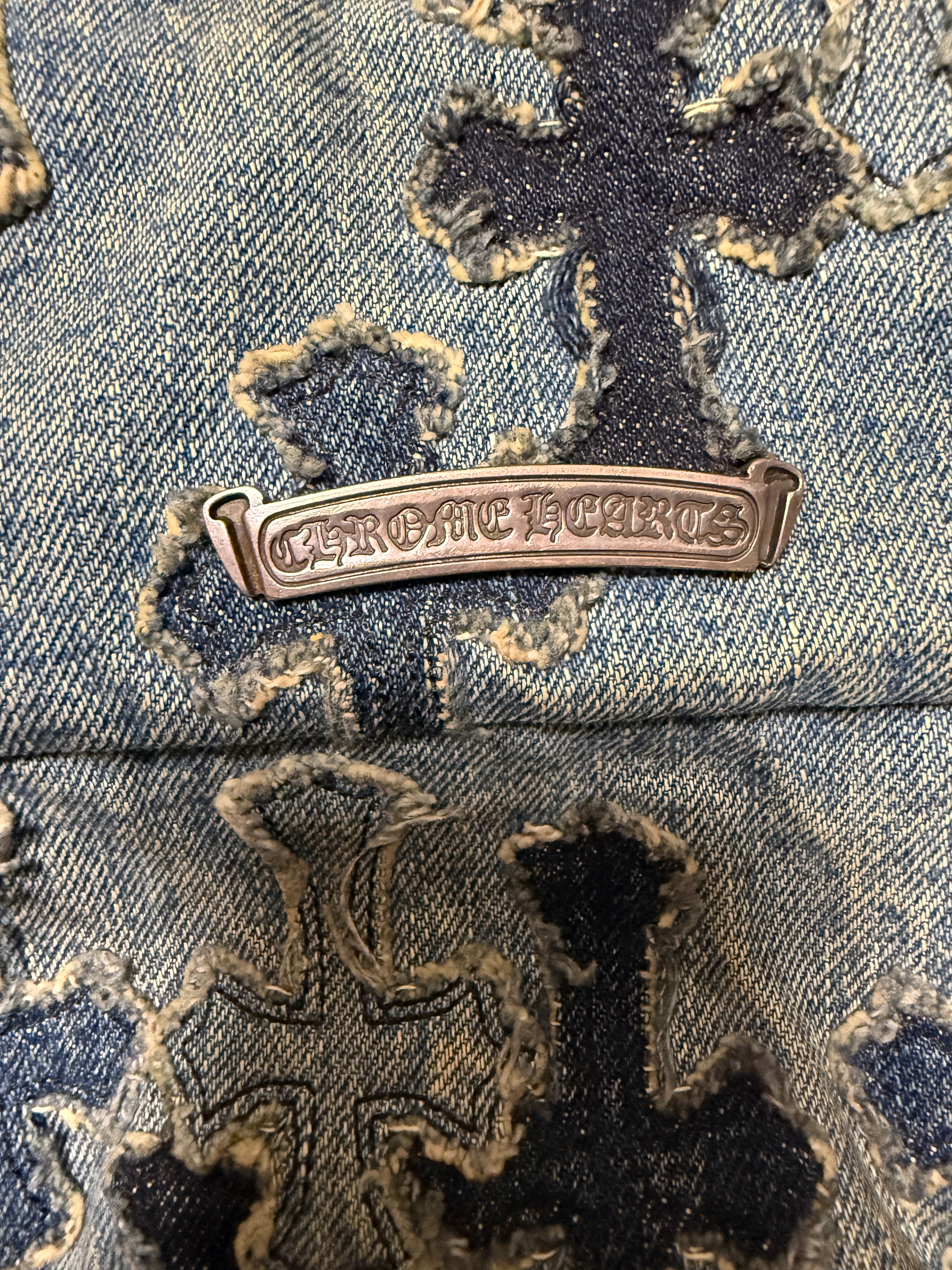 【CHROME HEARTS】#1 SNAT PACK BAG CROSS PATCH DENIM