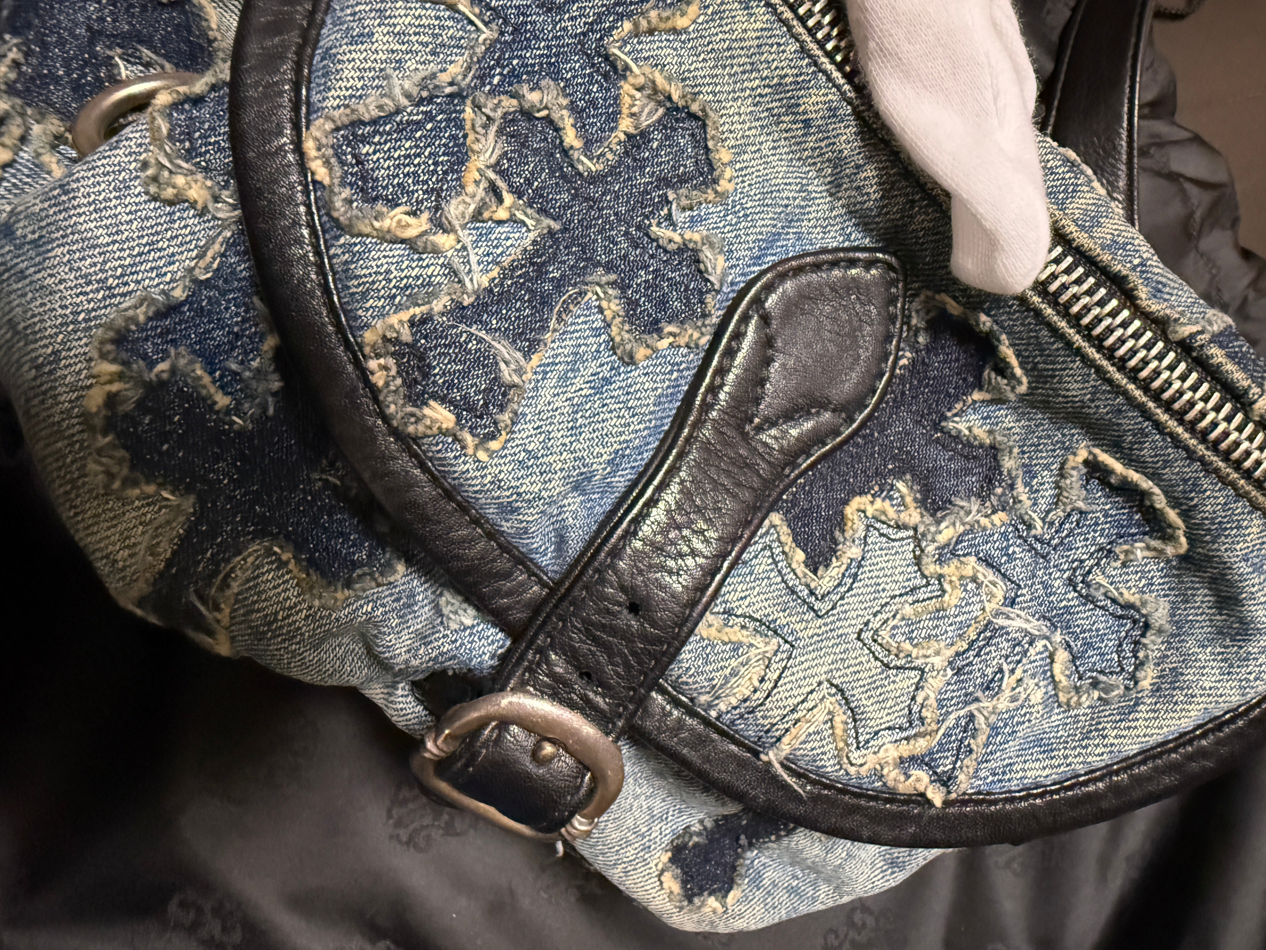 【CHROME HEARTS】#1 SNAT PACK BAG CROSS PATCH DENIM