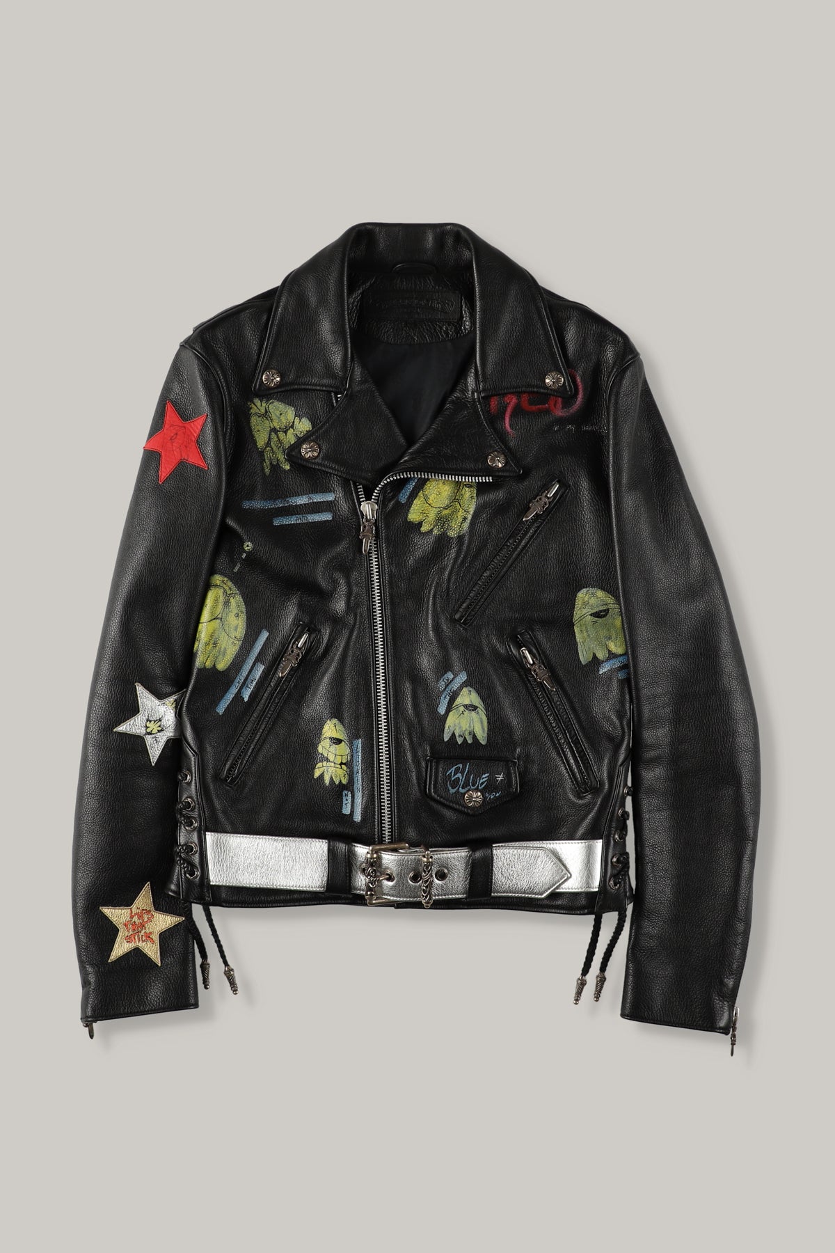 【CHROME HEARTS】JJ DEAN  LEATHER JACKET PPO PAINT