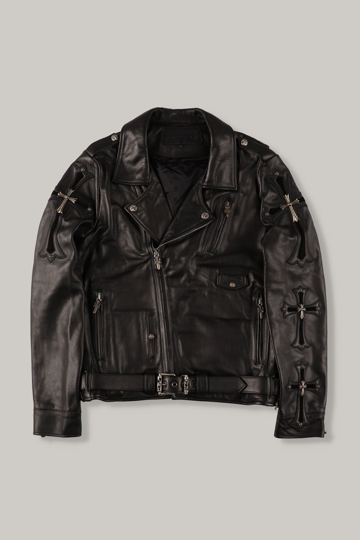 【CHROME HEARTS】SLUFF CUSTOM LTHR LEATHER JACKET