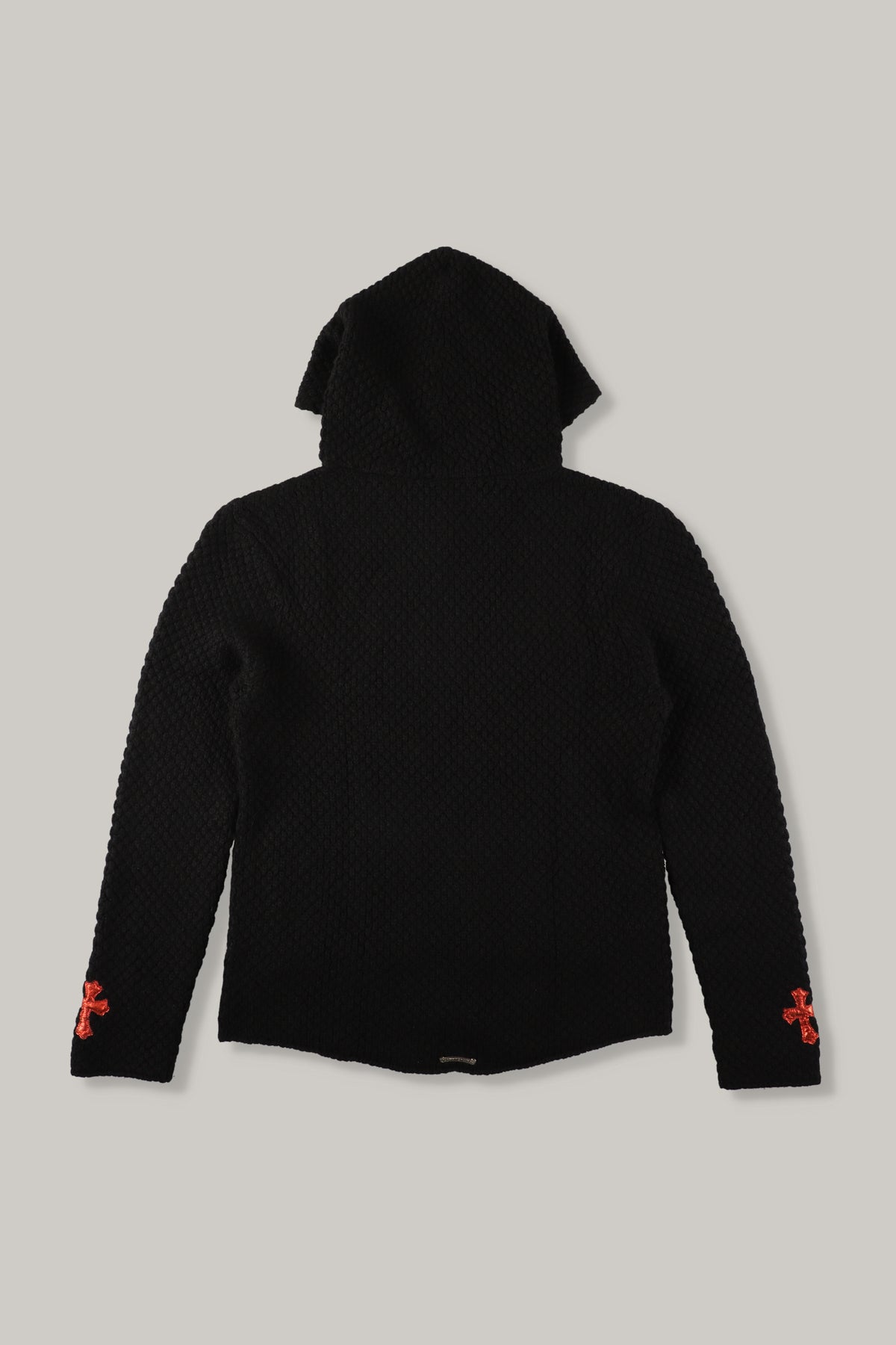 【CHROME HEARTS】CASHEMERE KNIT PLUS CROSS PATCH ZIP HOODIE