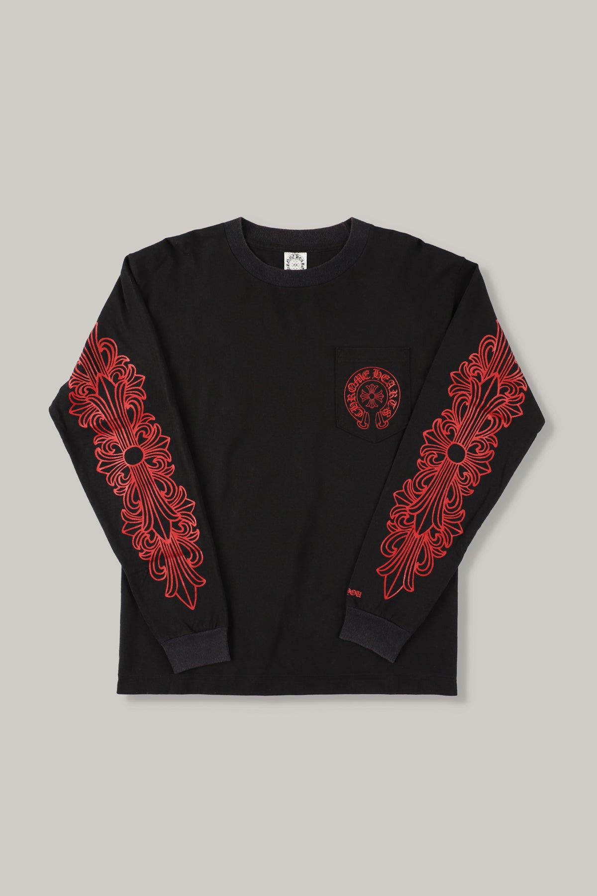 【CHROME HEARTS】RED FLORAL PRINT LONG TEE LAS VEGAS LIMITED