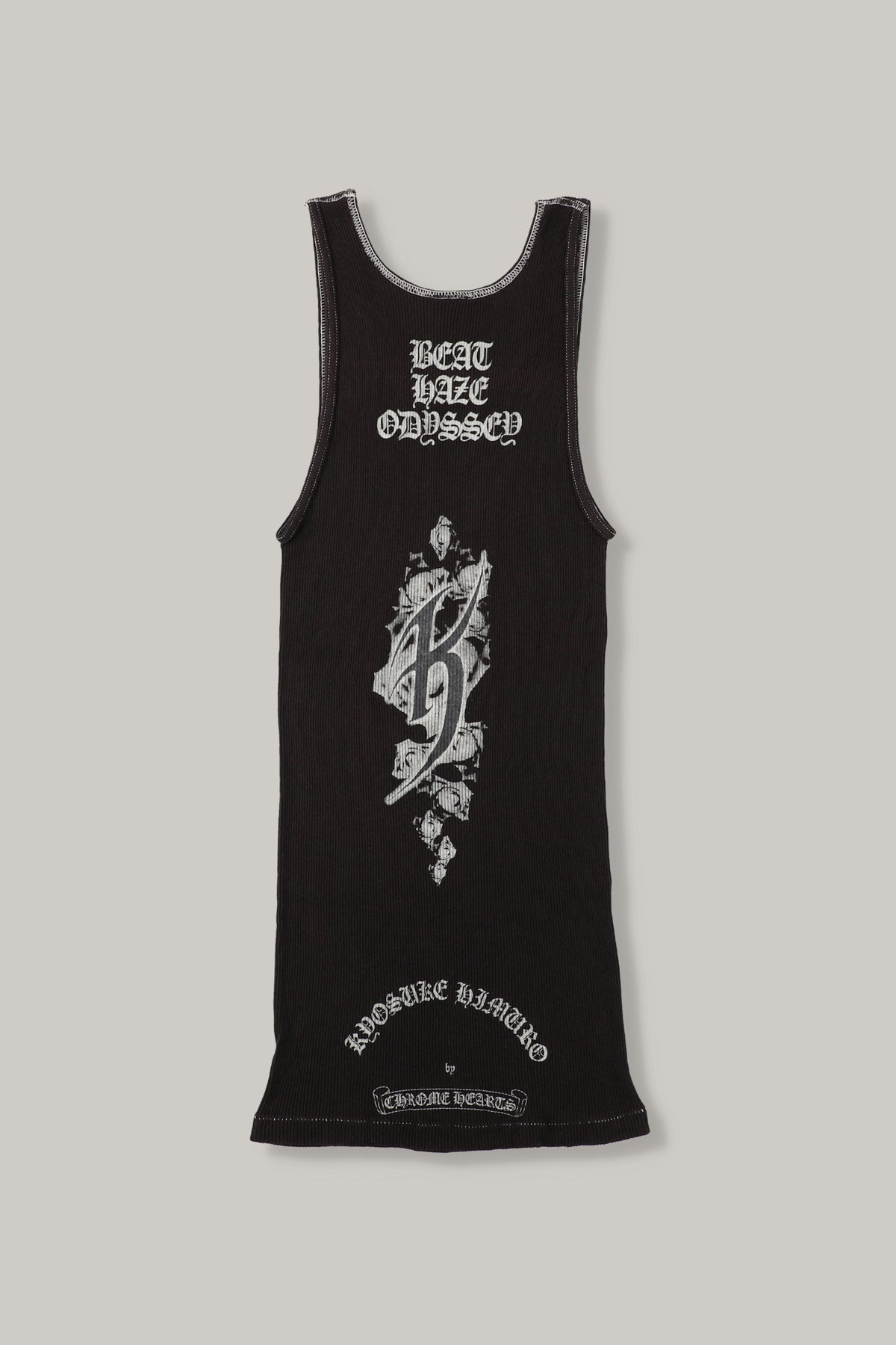 【CHROME HEARTS】KYOSUKE HIMURO SILVER GLITTER DESIGN TANK TOP
