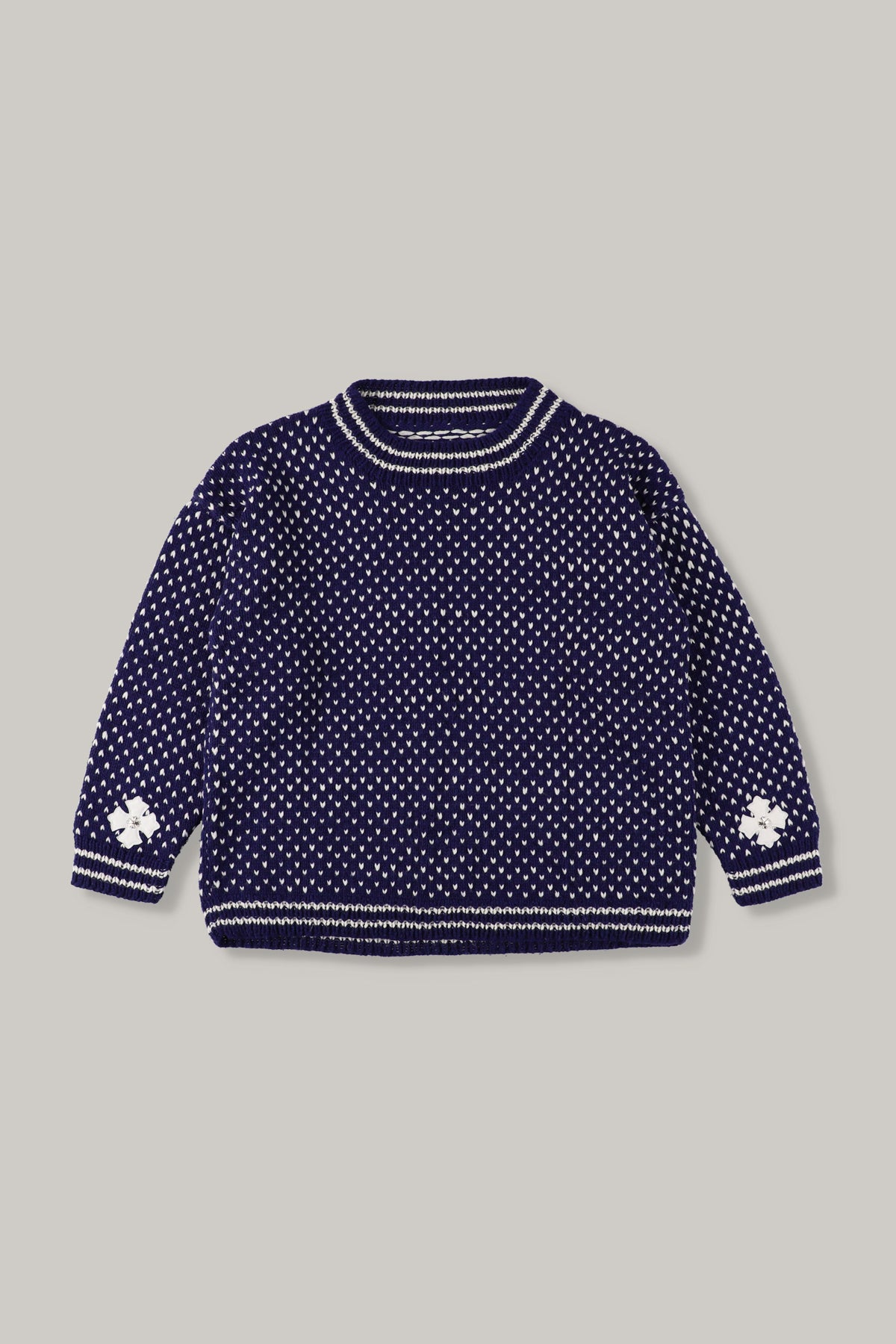 【CHROME HEARTS】CASHMERE KNIT BLUE×WHITE