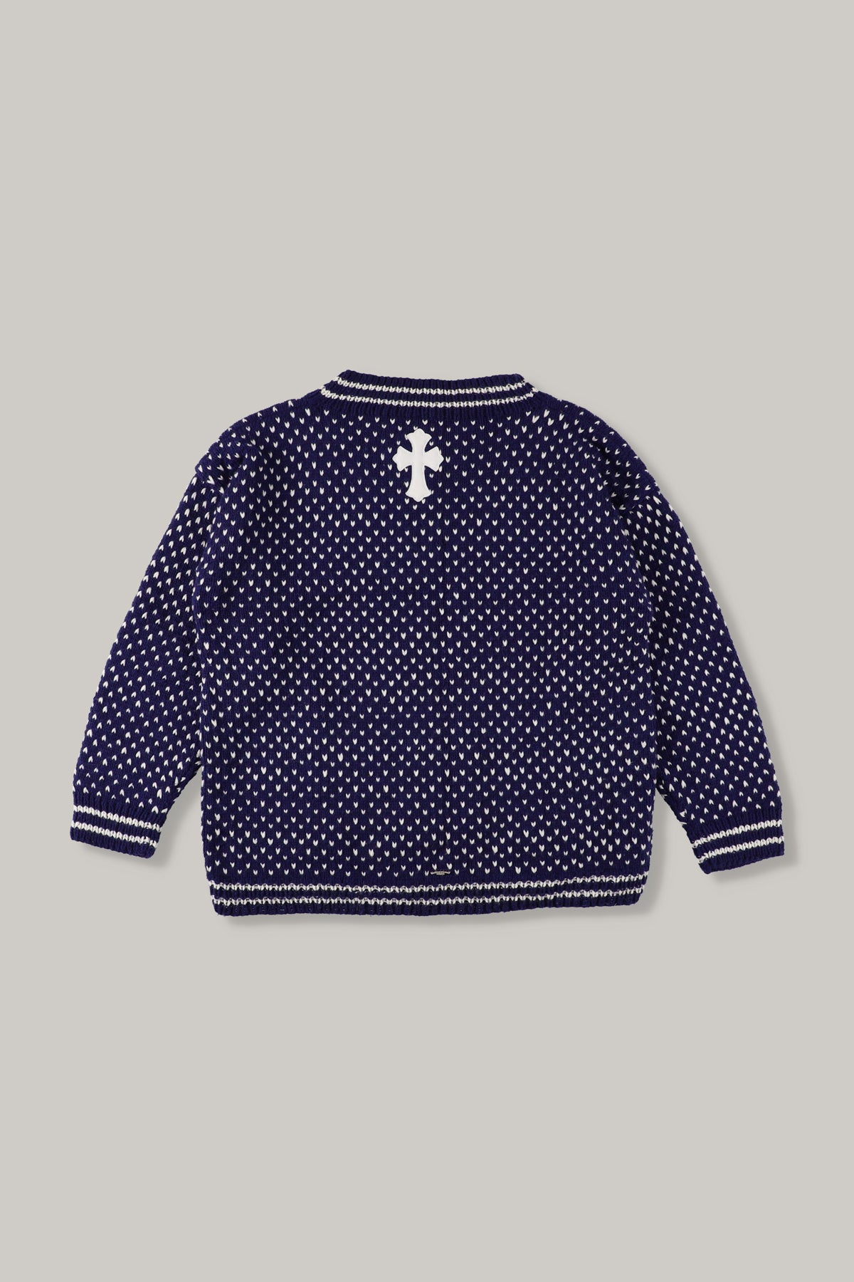 【CHROME HEARTS】CASHMERE KNIT BLUE×WHITE