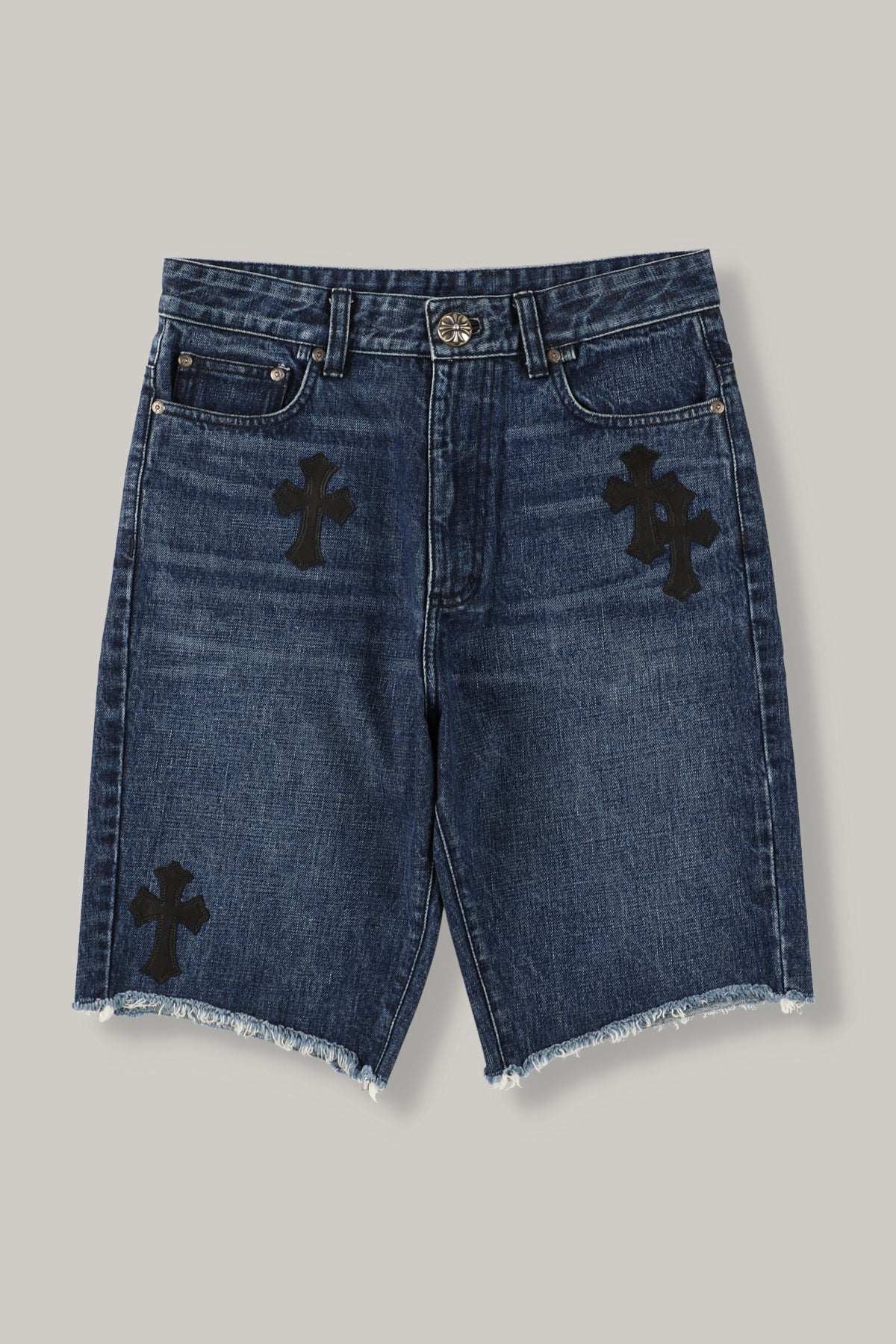 【CHROME HEARTS】CROSSPATCH DENIM SHORTS