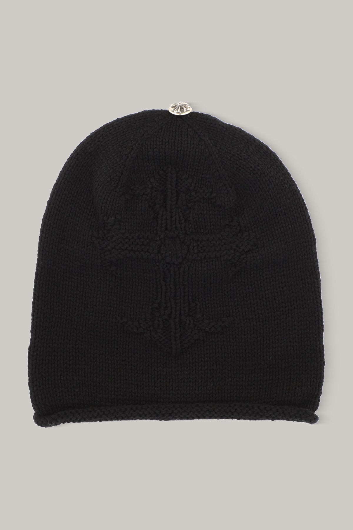 【CHROME HEARTS】CROS KNIT CAP BLACK
